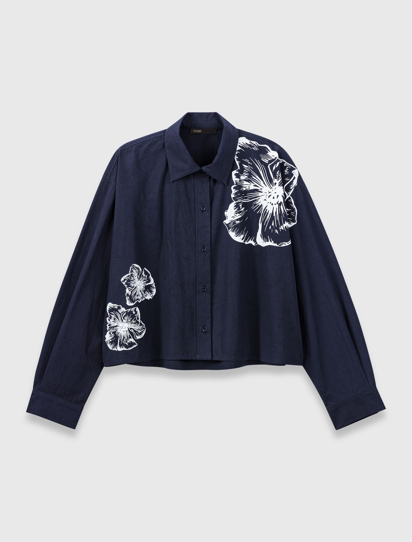Maje Cropped cotton shirt