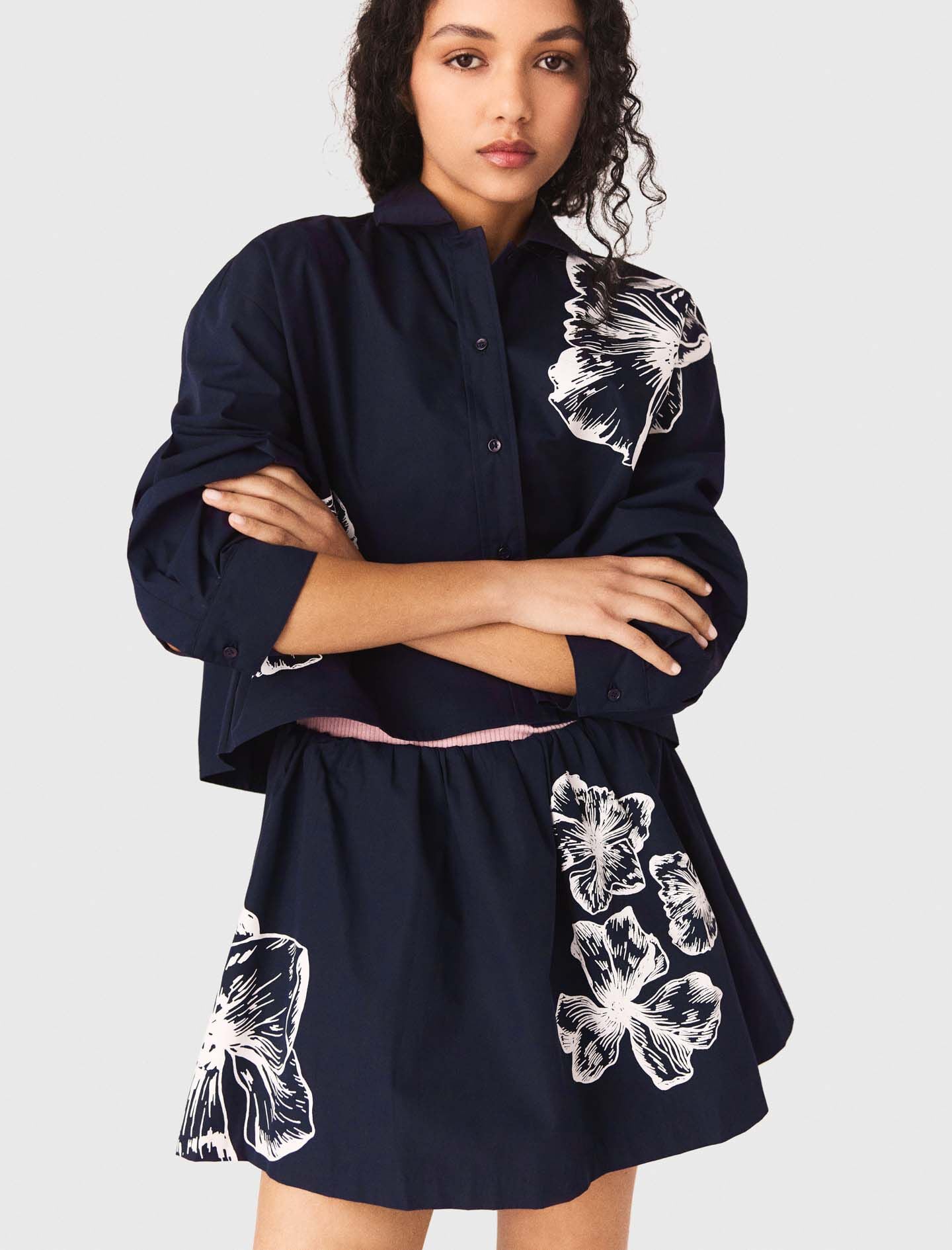 Maje Cropped cotton shirt
