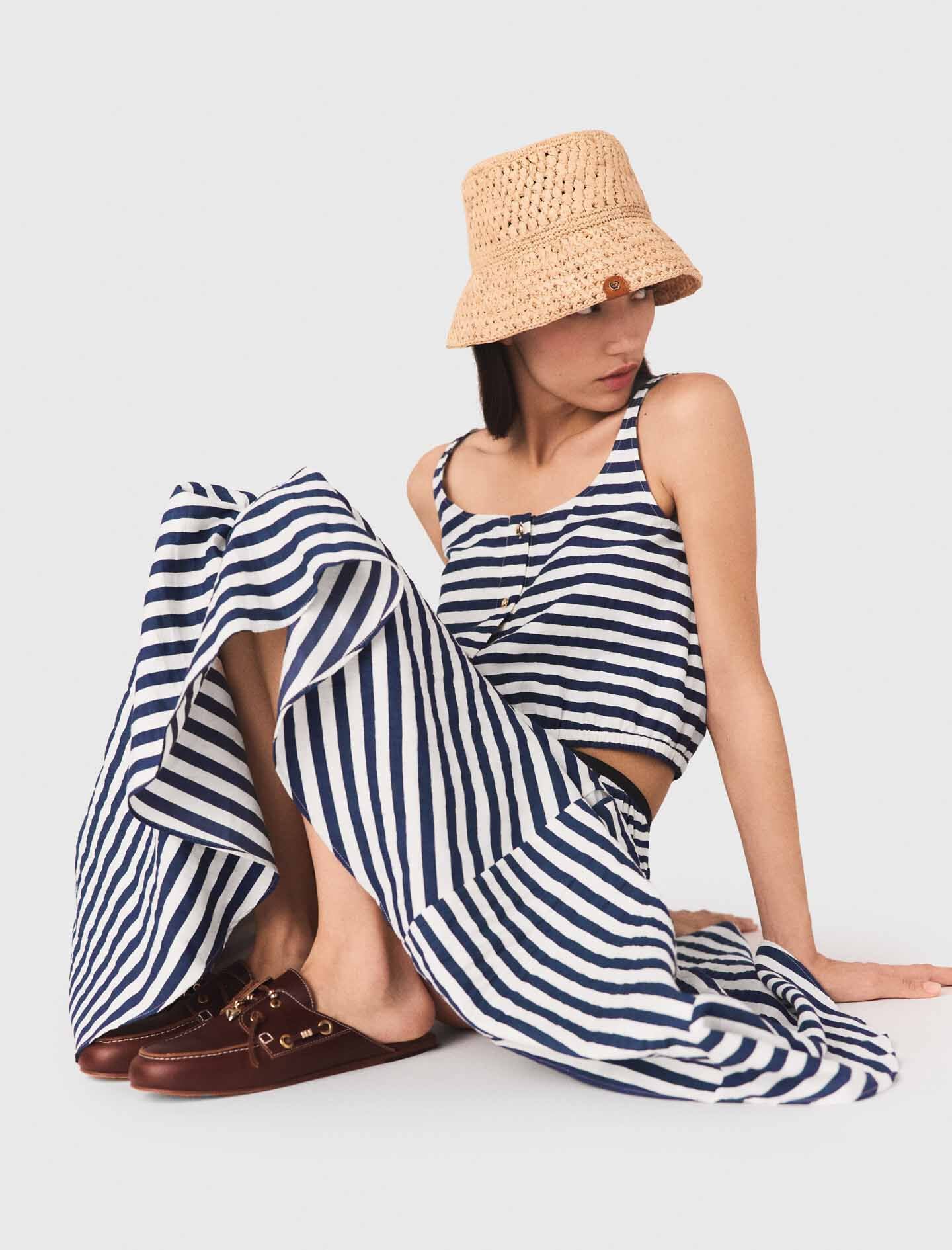 Maje Linen-blend top