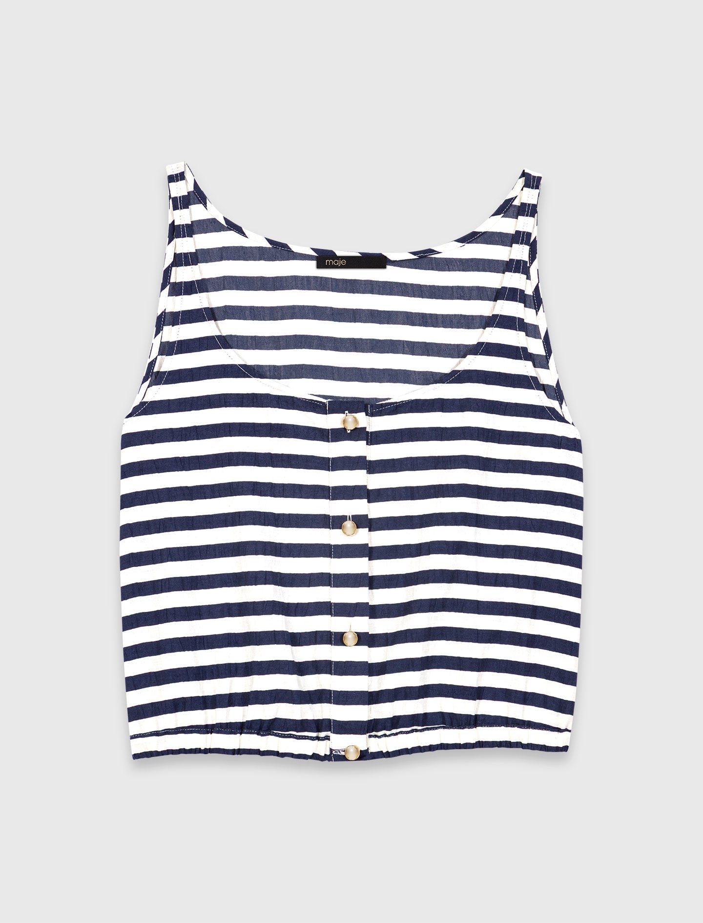 Maje Linen-blend top