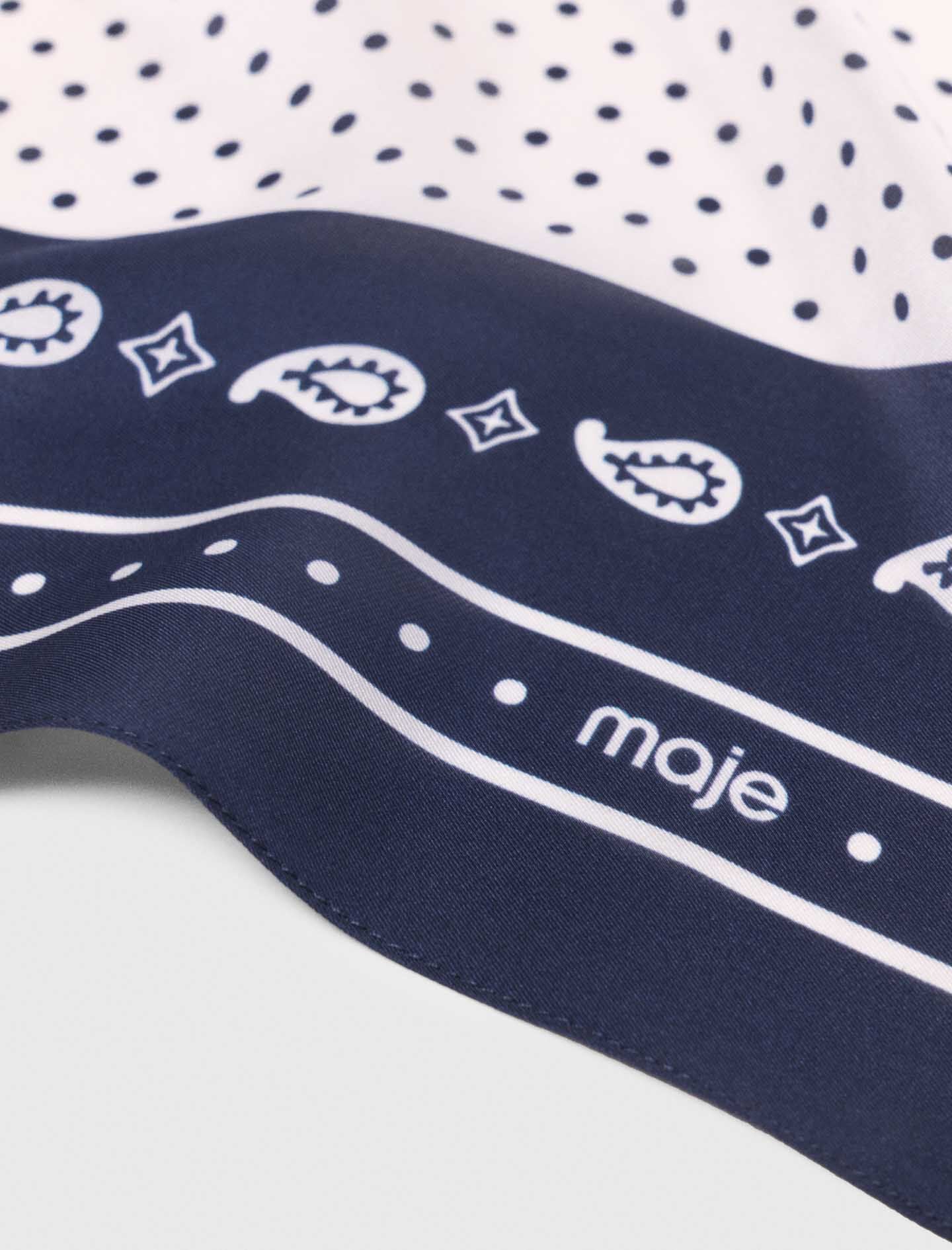 Maje 60x60 silk print bandana
