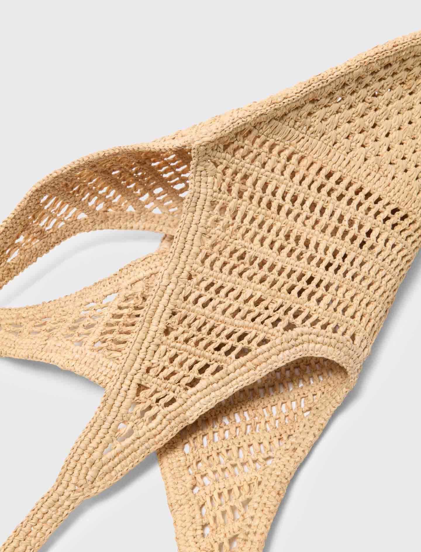 Maje Natural raffia bag