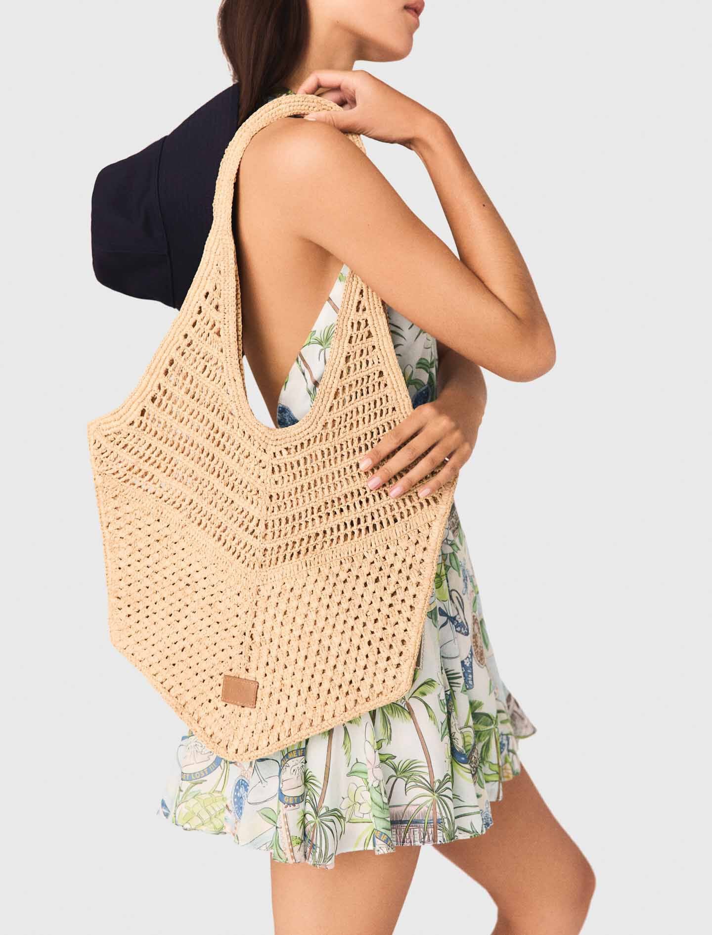 Maje Natural raffia bag