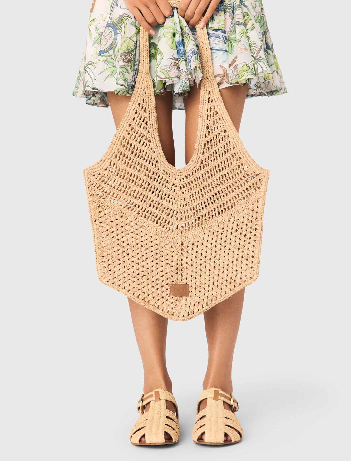 Maje Natural raffia bag