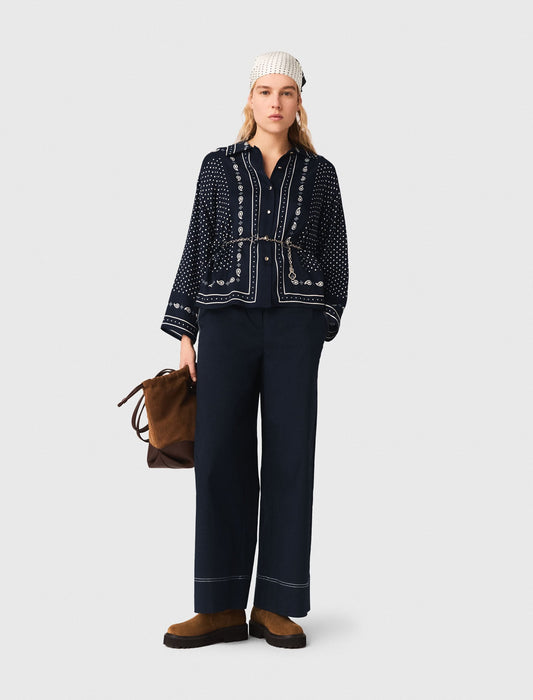 Maje Flowing printed shirt