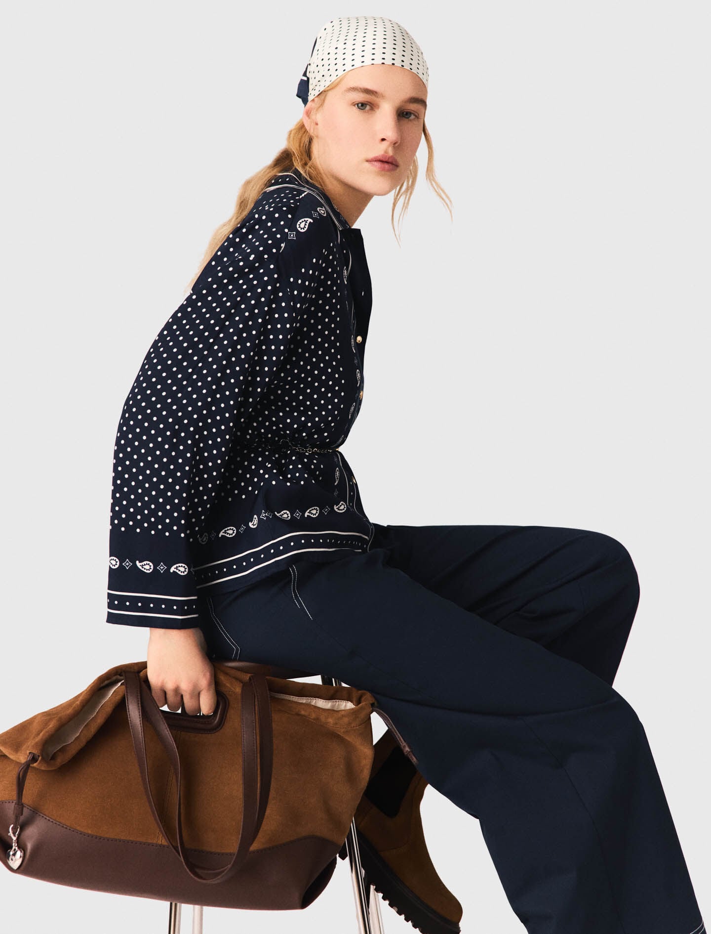 Maje Flowing printed shirt