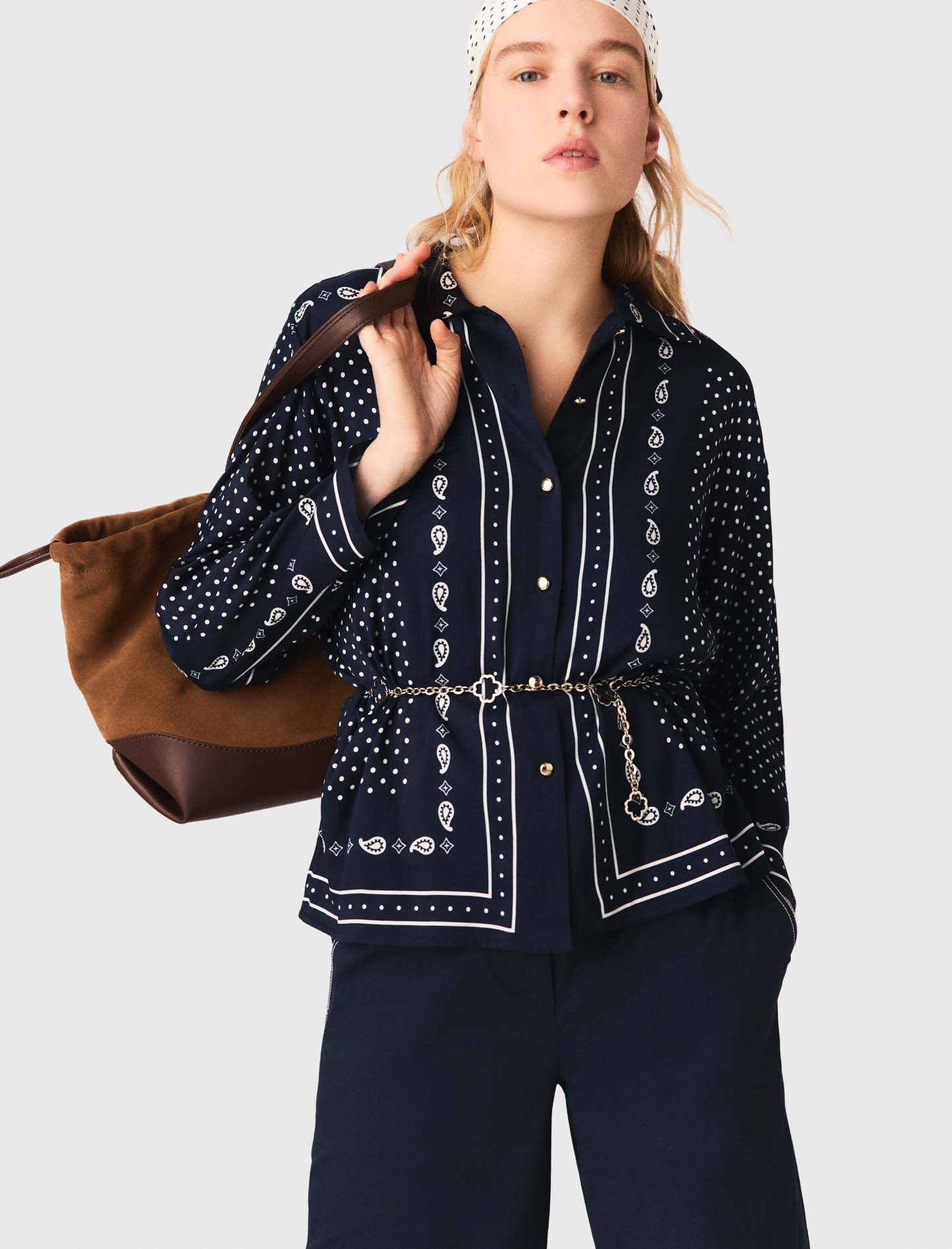 Maje Flowing printed shirt