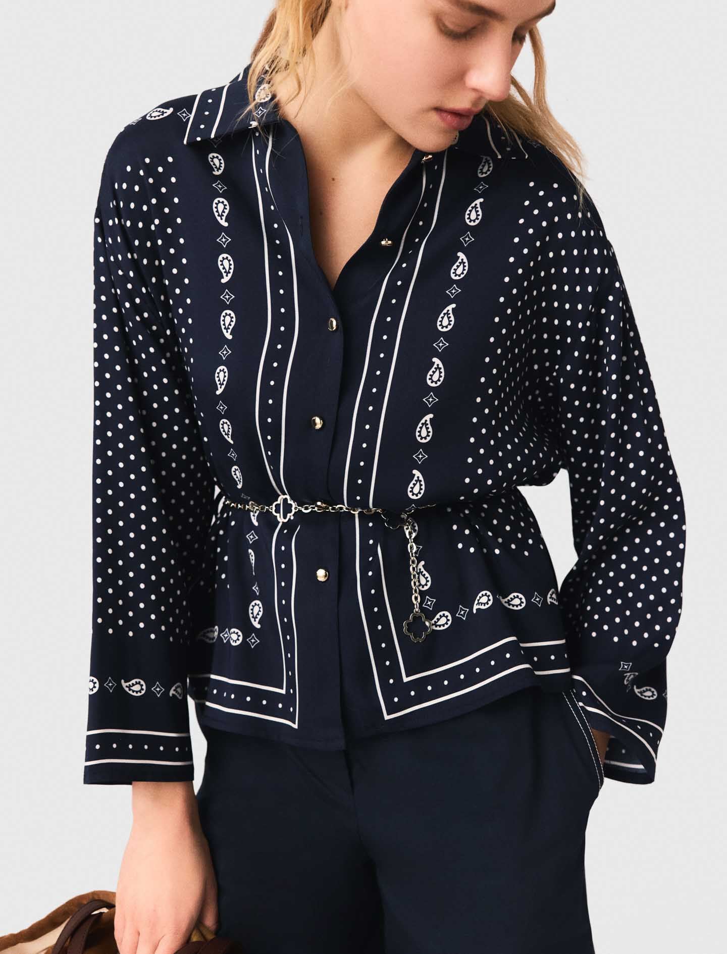 Maje Flowing printed shirt