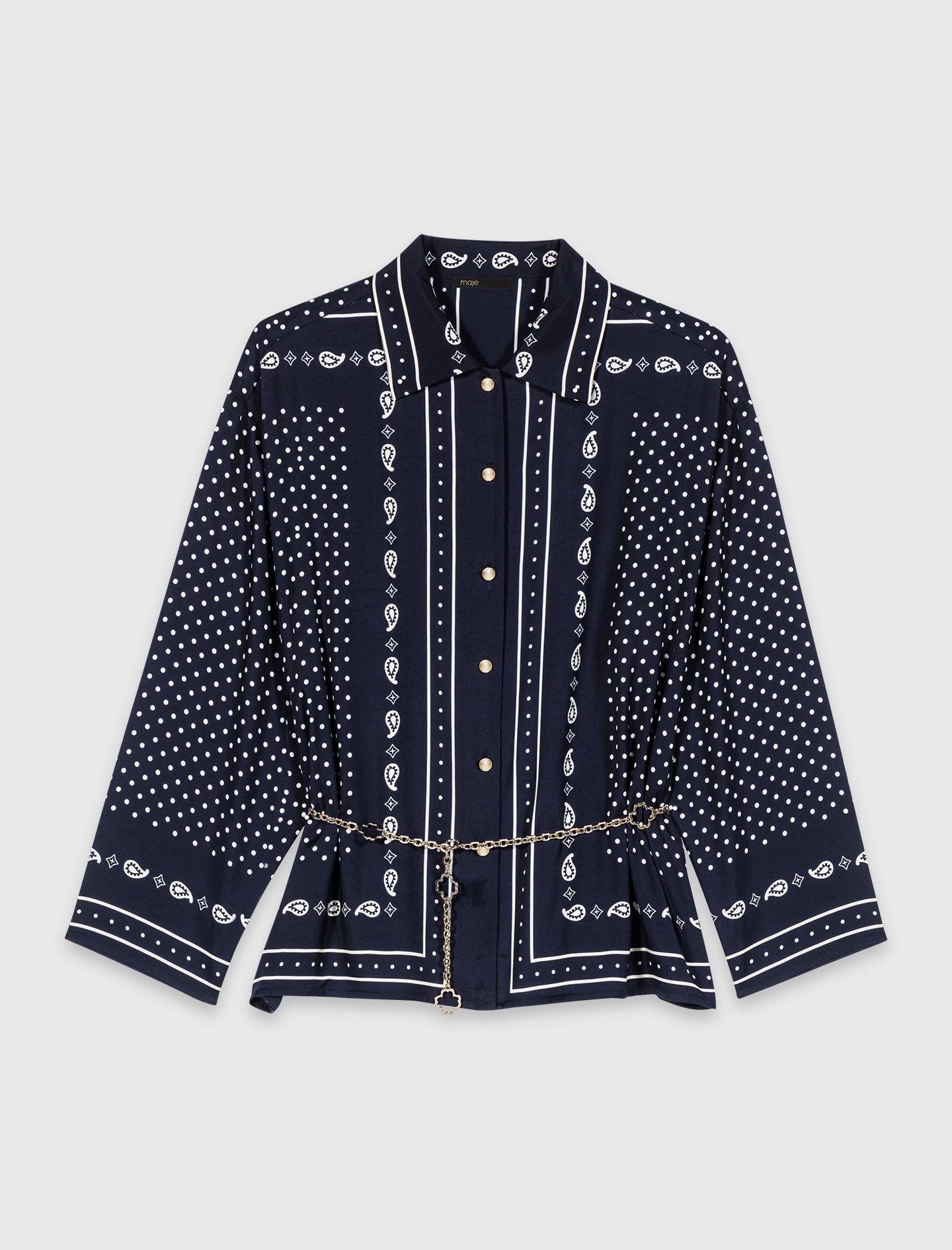 Maje Flowing printed shirt