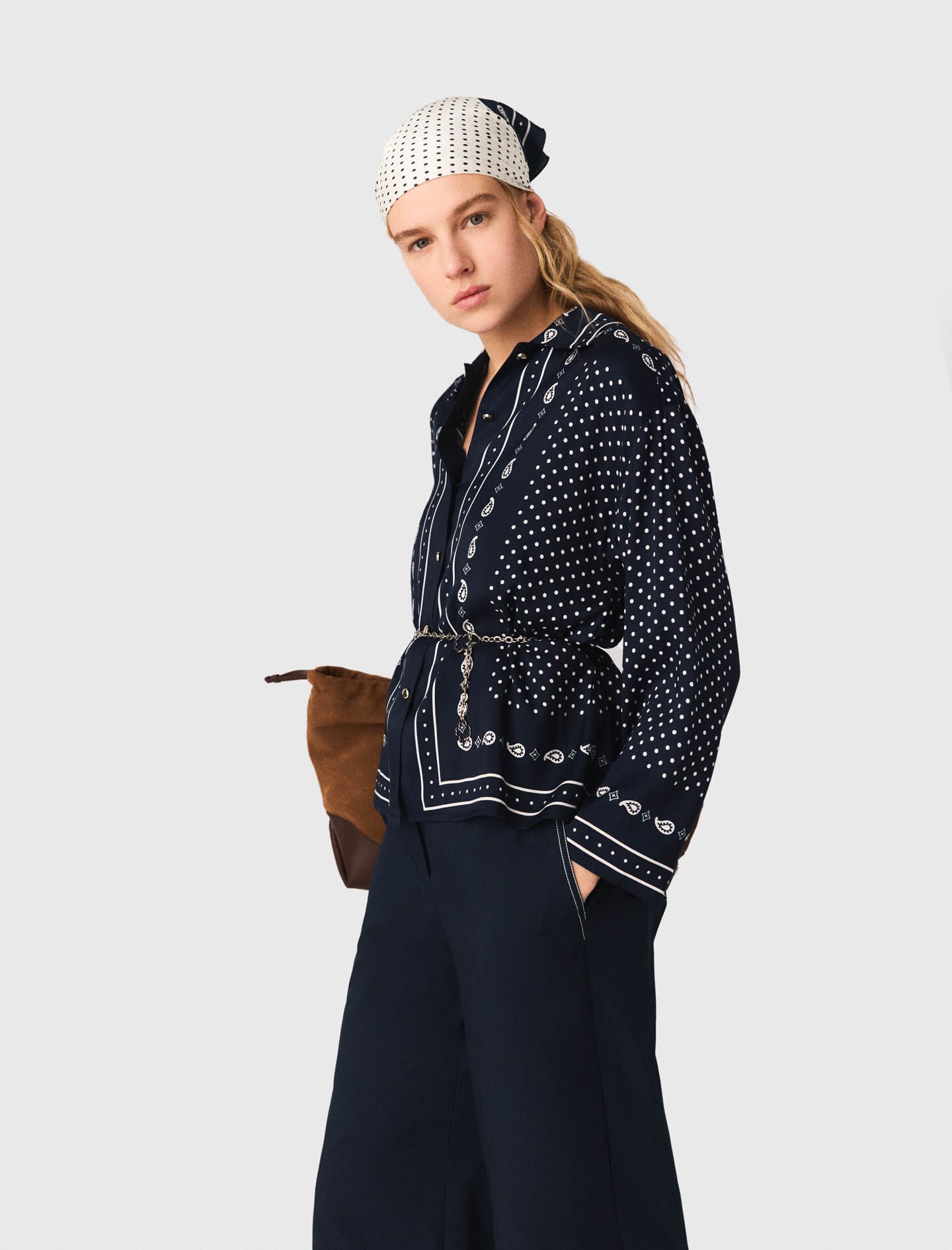 Maje Flowing printed shirt