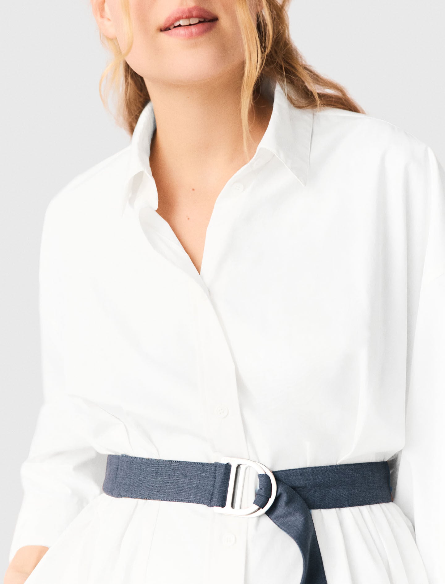 Maje Shirt dress with contrast belt