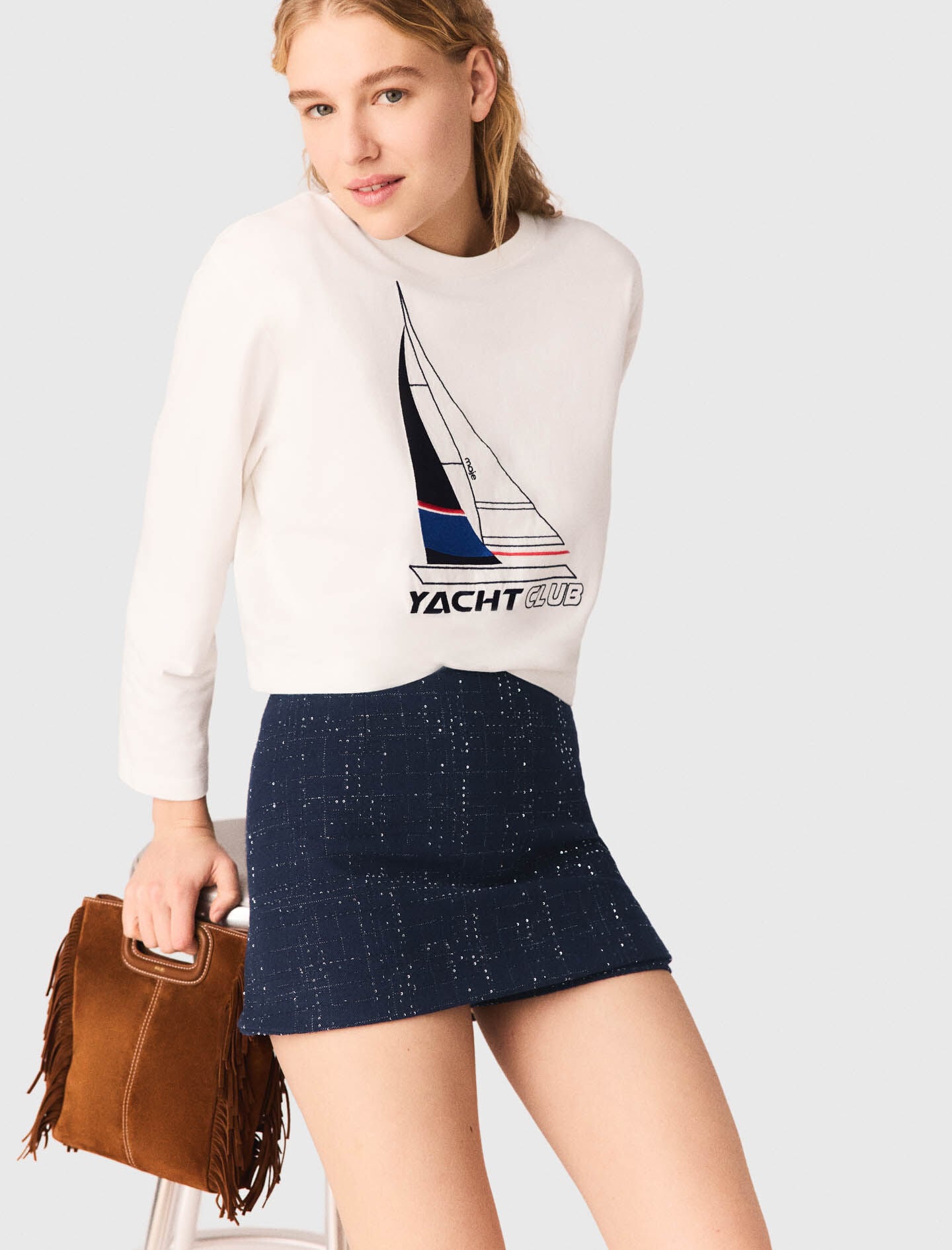 Maje Boat print T-shirt