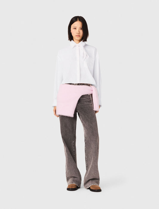 Maje Crochet collar shirt