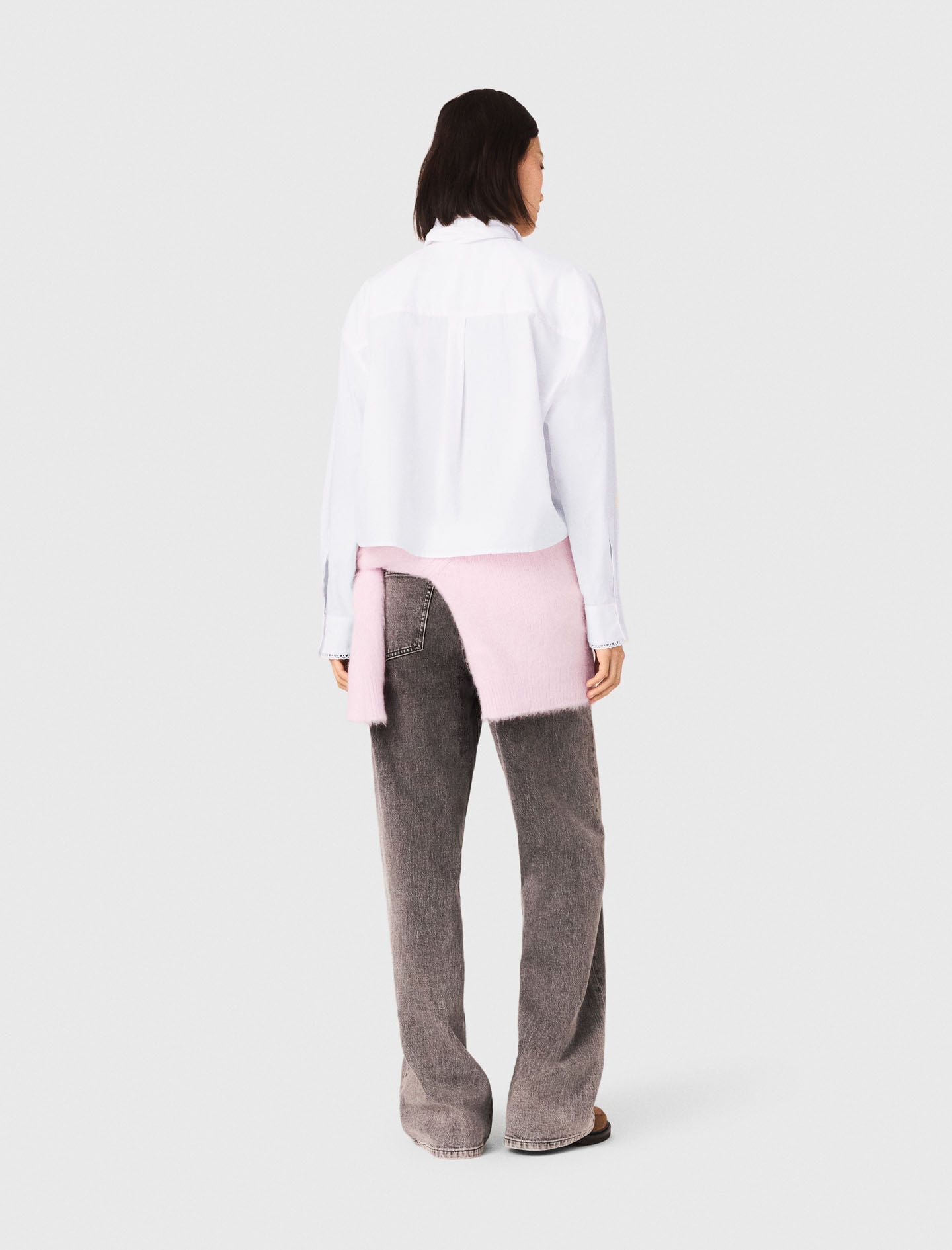 Maje Crochet collar shirt