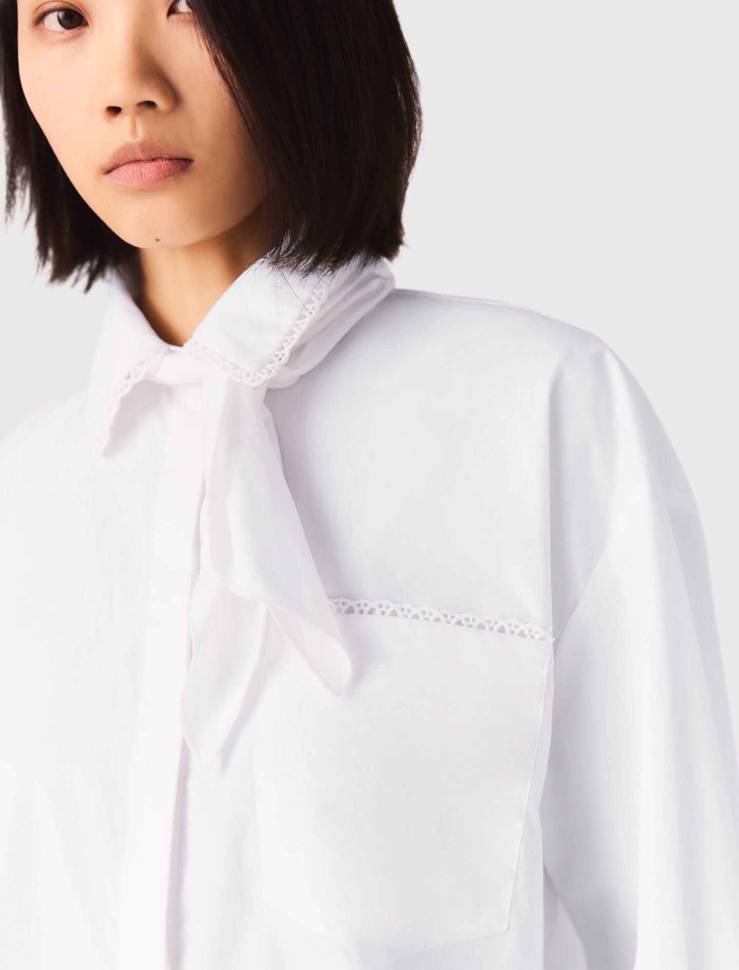 Maje Crochet collar shirt