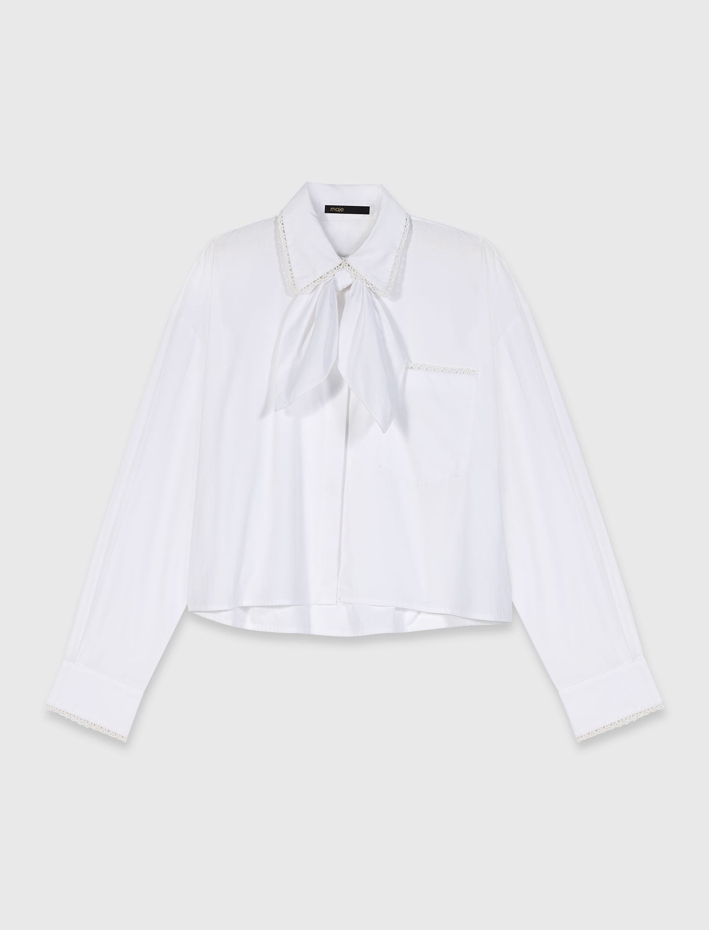 Maje Crochet collar shirt