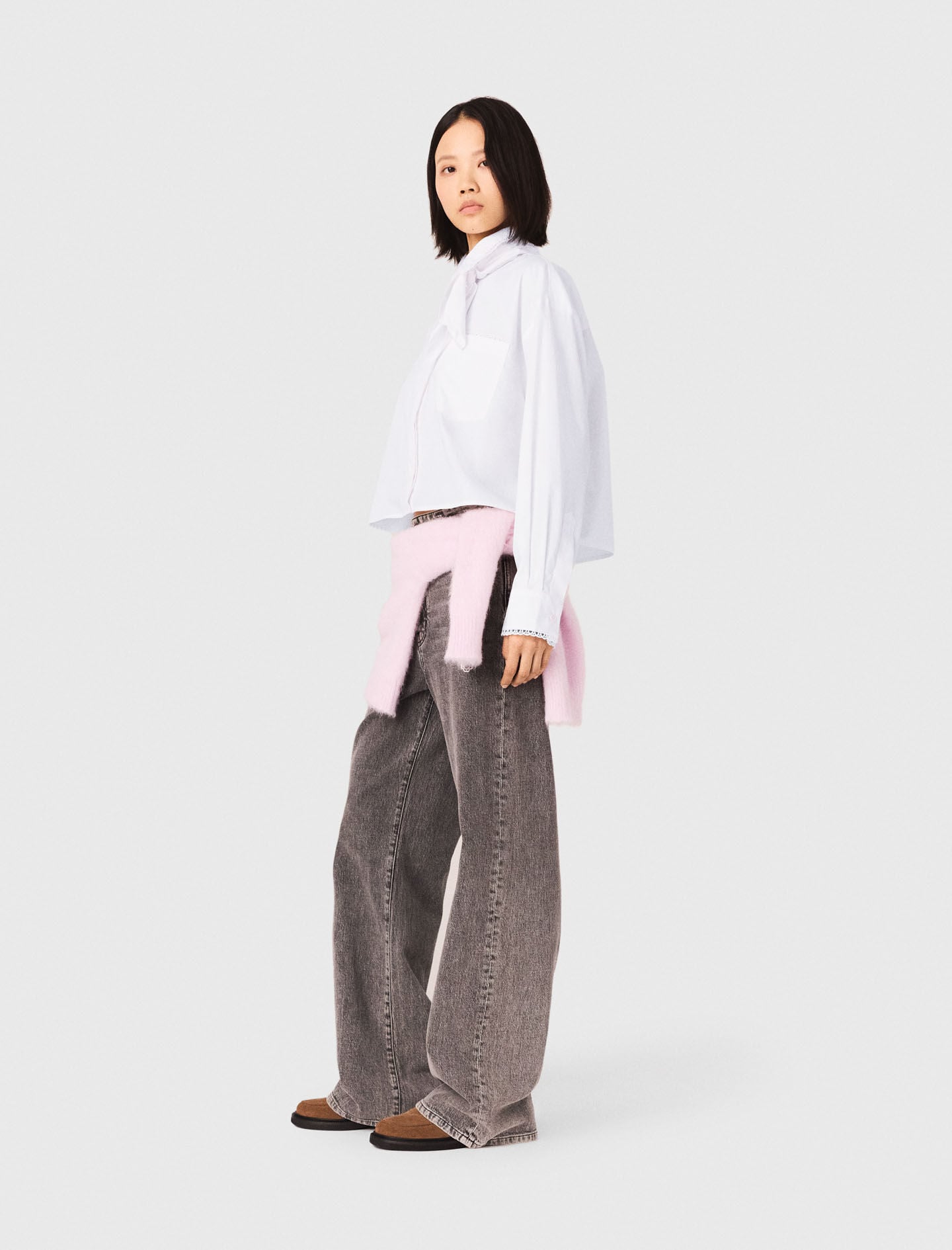 Maje Crochet collar shirt