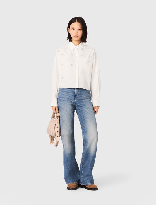 Maje Bow Jewel Shirt
