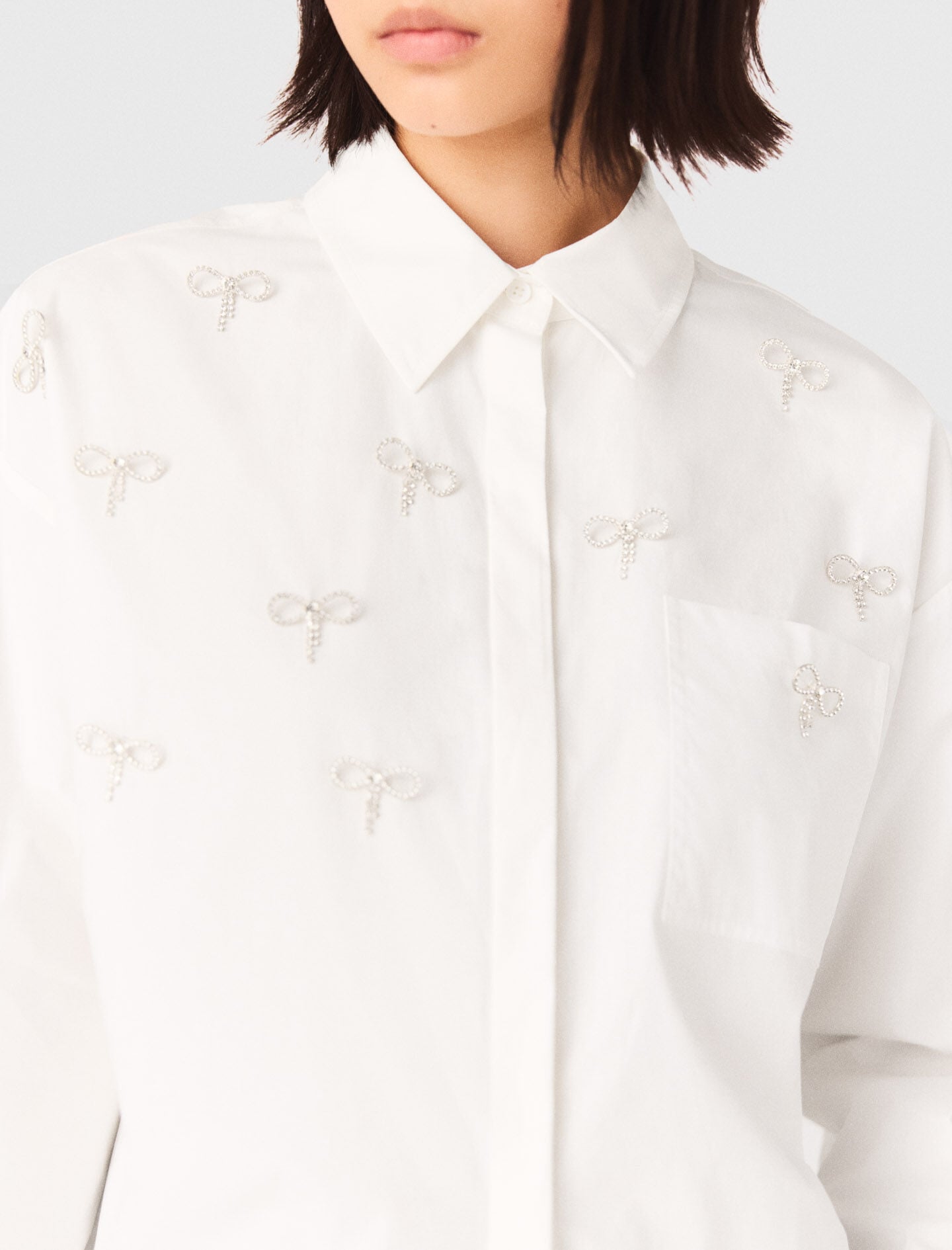 Maje Bow Jewel Shirt