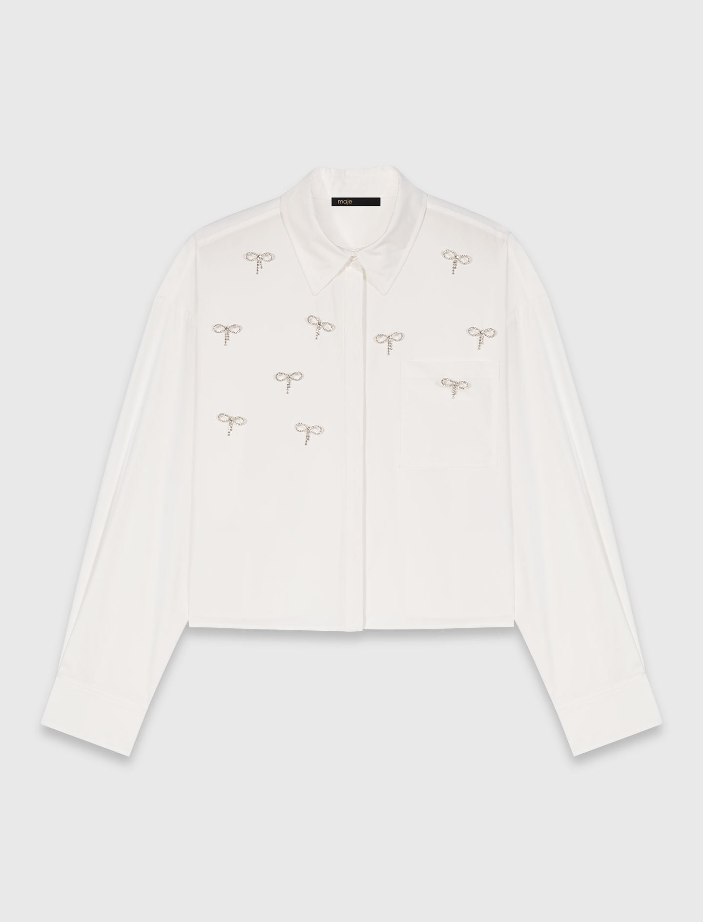 Maje Bow Jewel Shirt