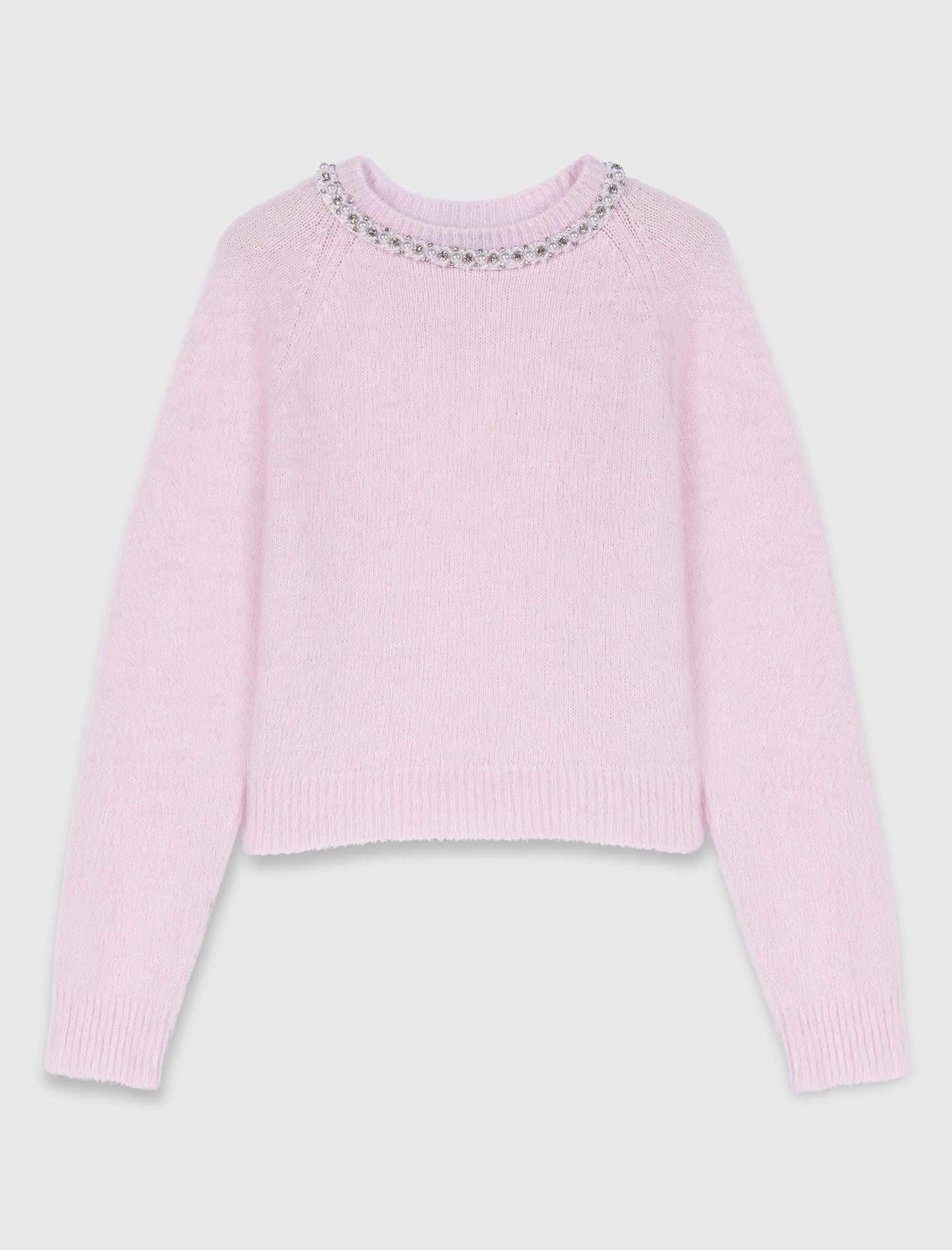Maje Sweater with jewelry collar