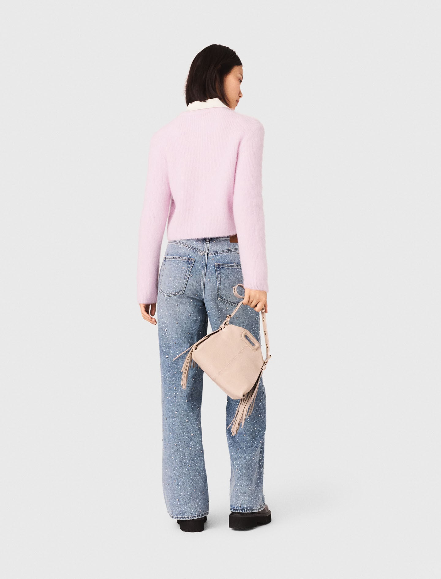 Maje Jewelled bow cardigan
