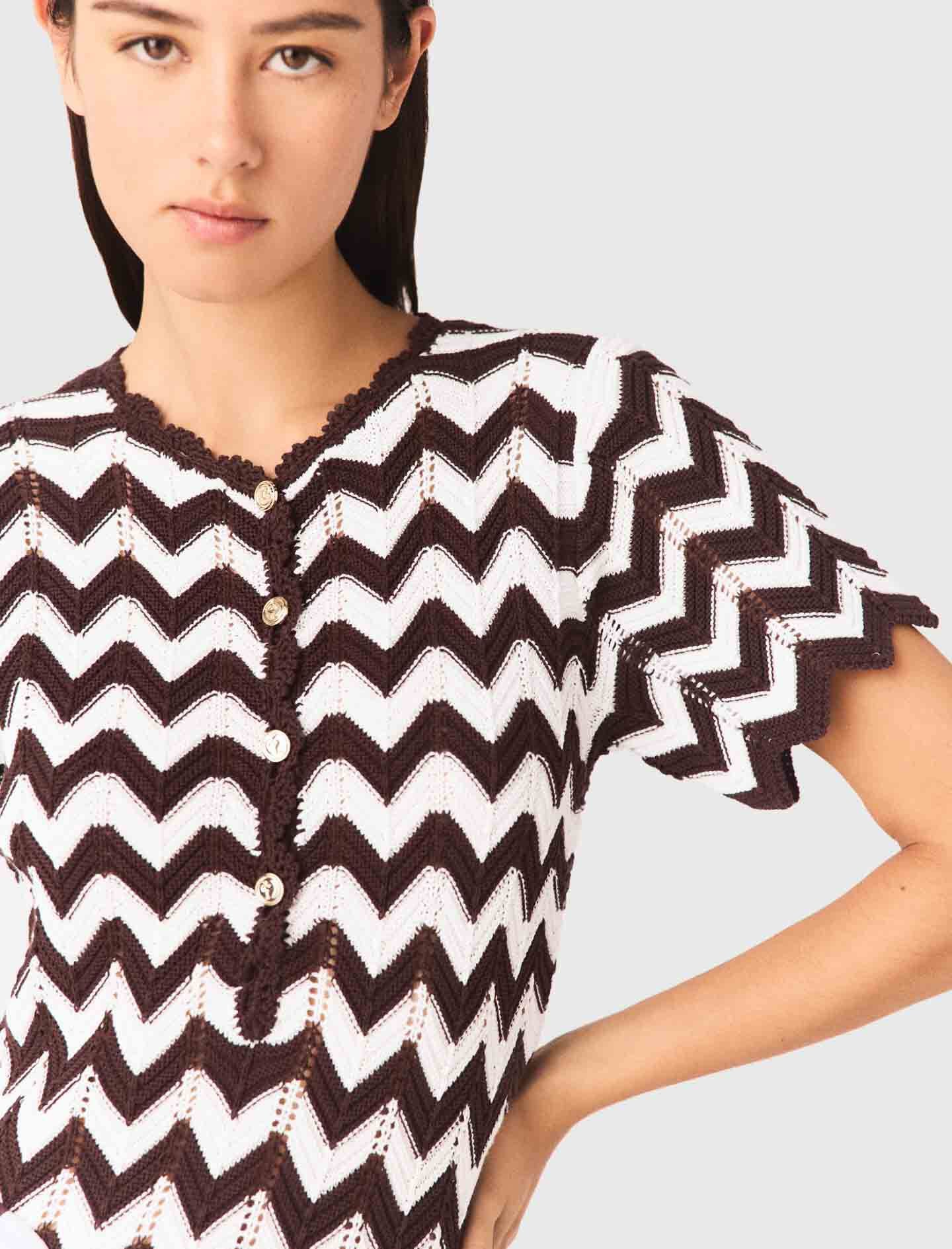 Maje Zigzag crochet dress