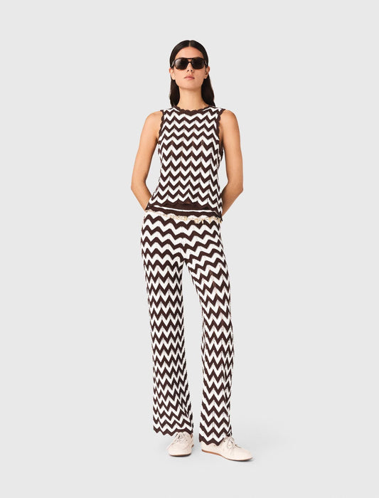 Maje Zigzag crochet top