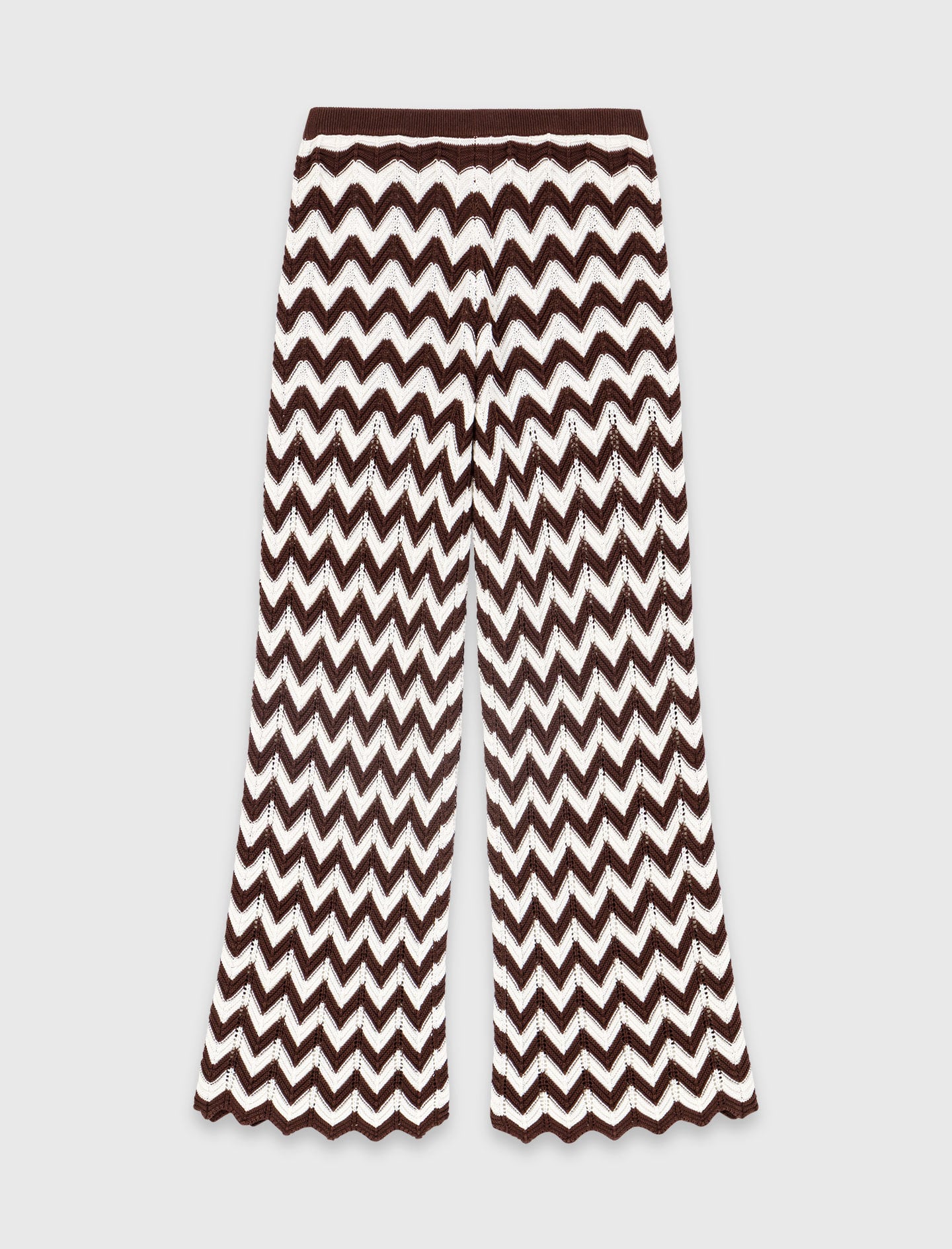 Maje Zigzag crochet trousers