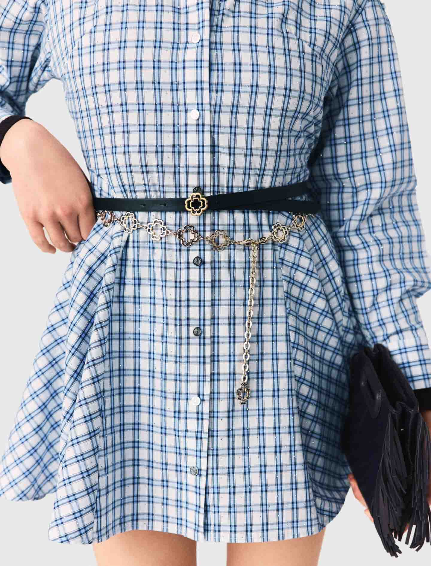 Maje Rhinestone Shirt Dress