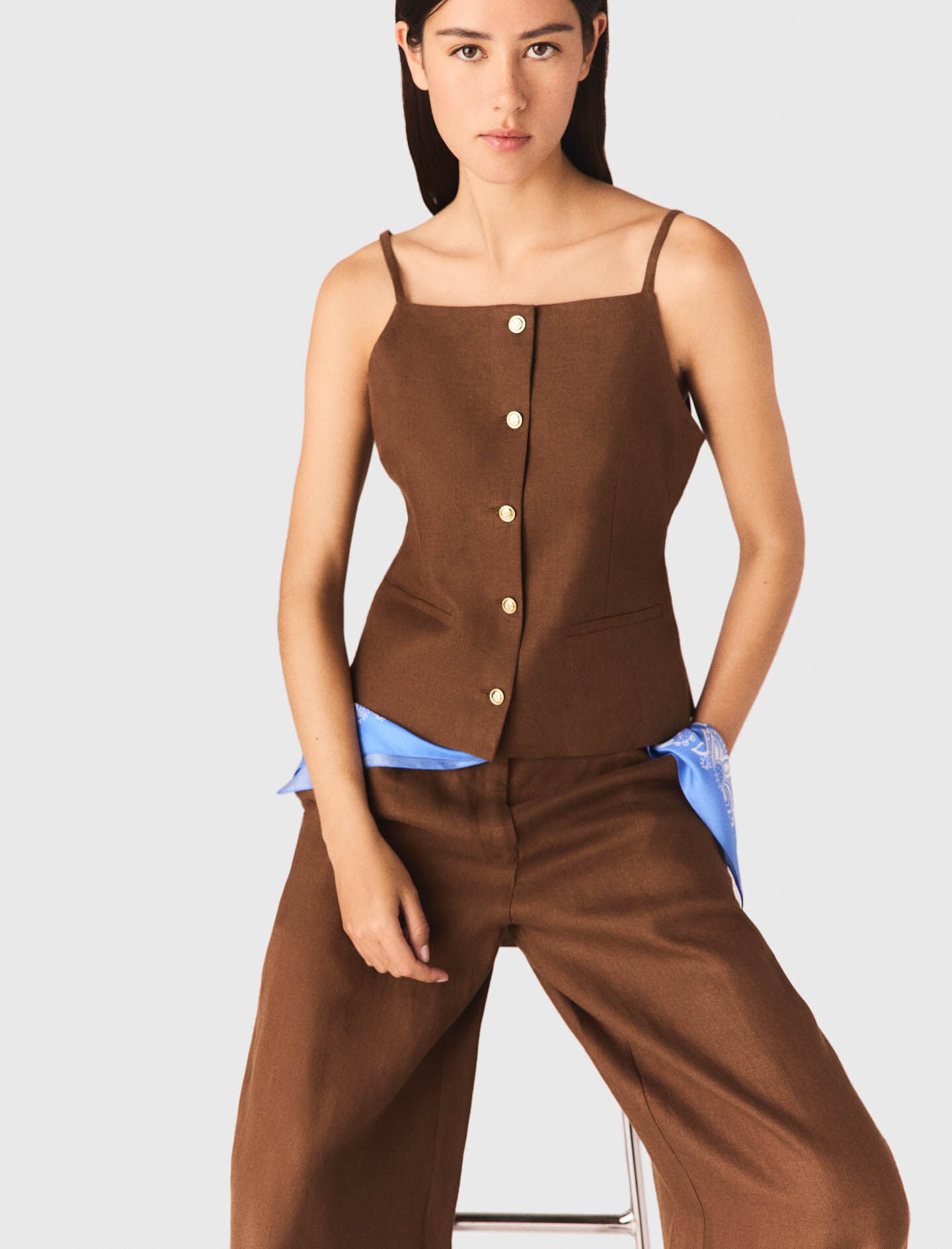 Maje Linen blend top
