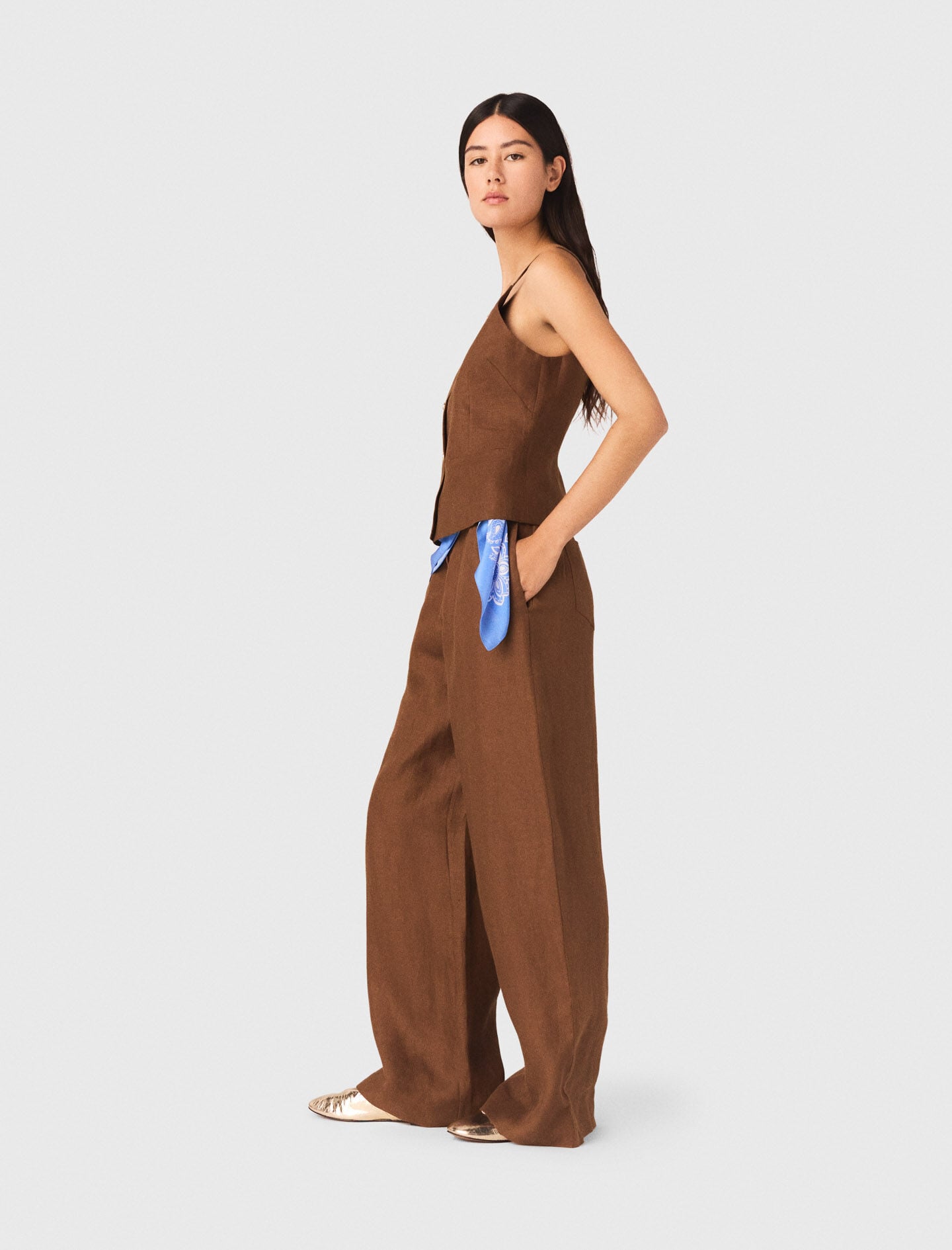 Maje Linen blend top