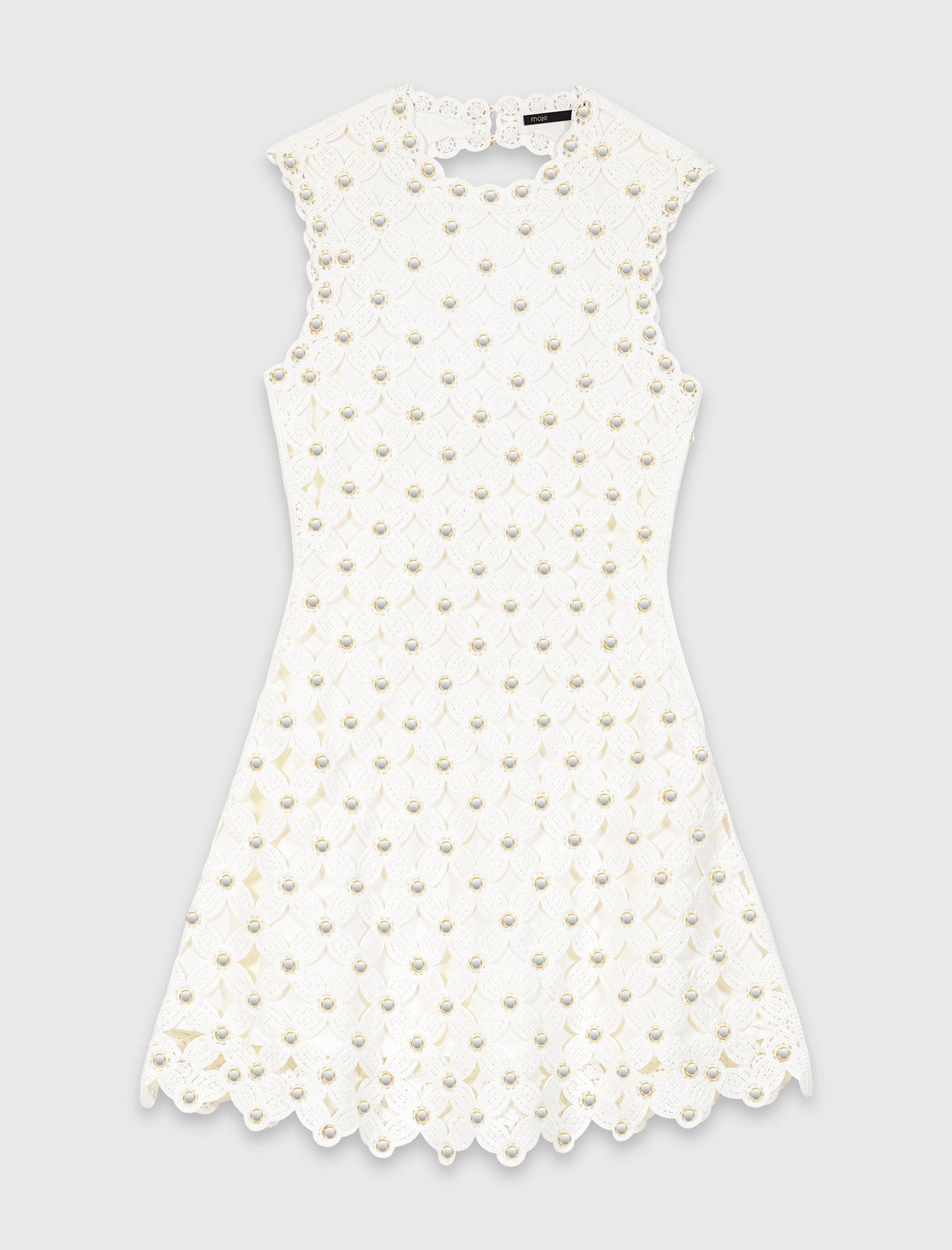 Maje Mirrored crochet dress