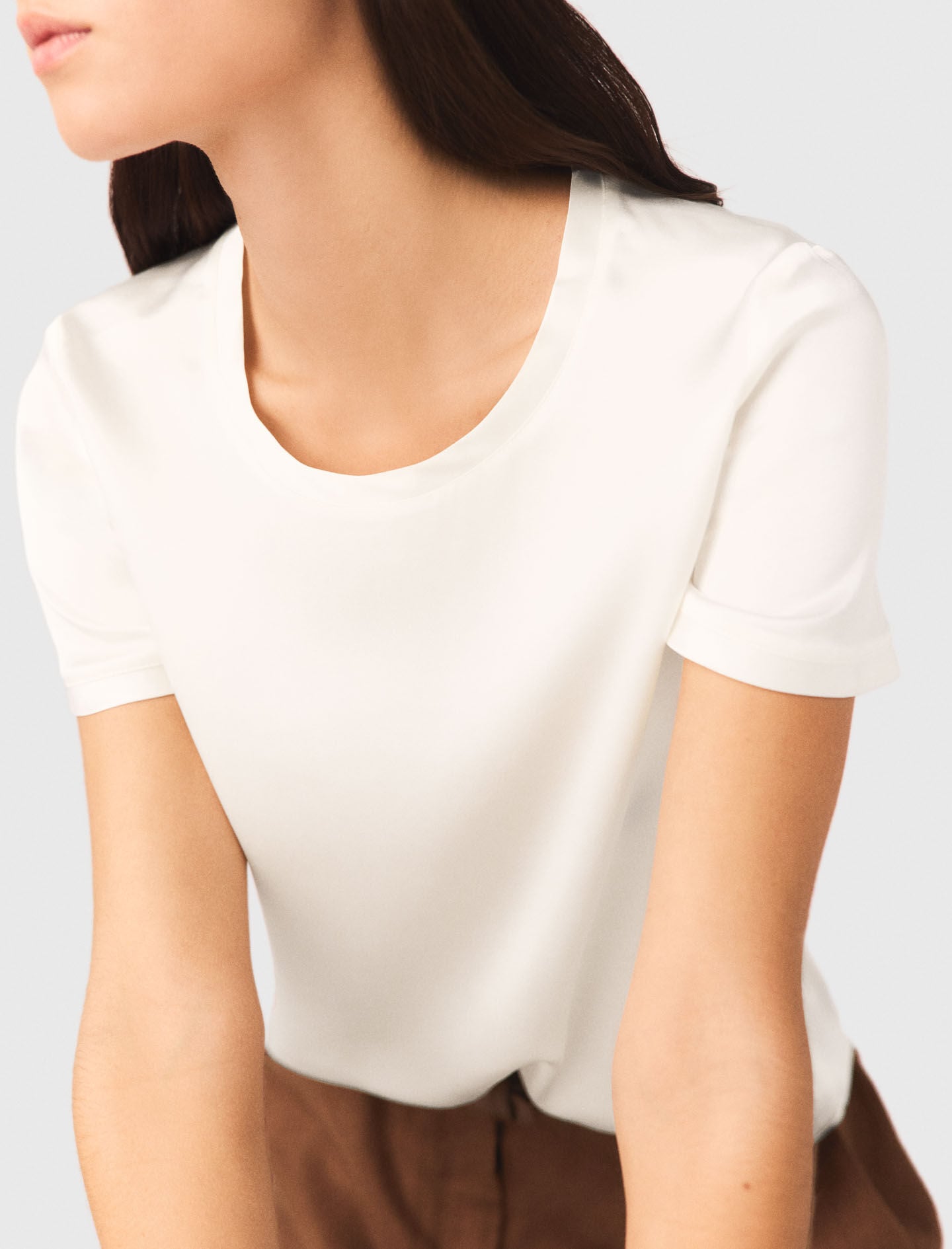 Maje Short-sleeved silk top
