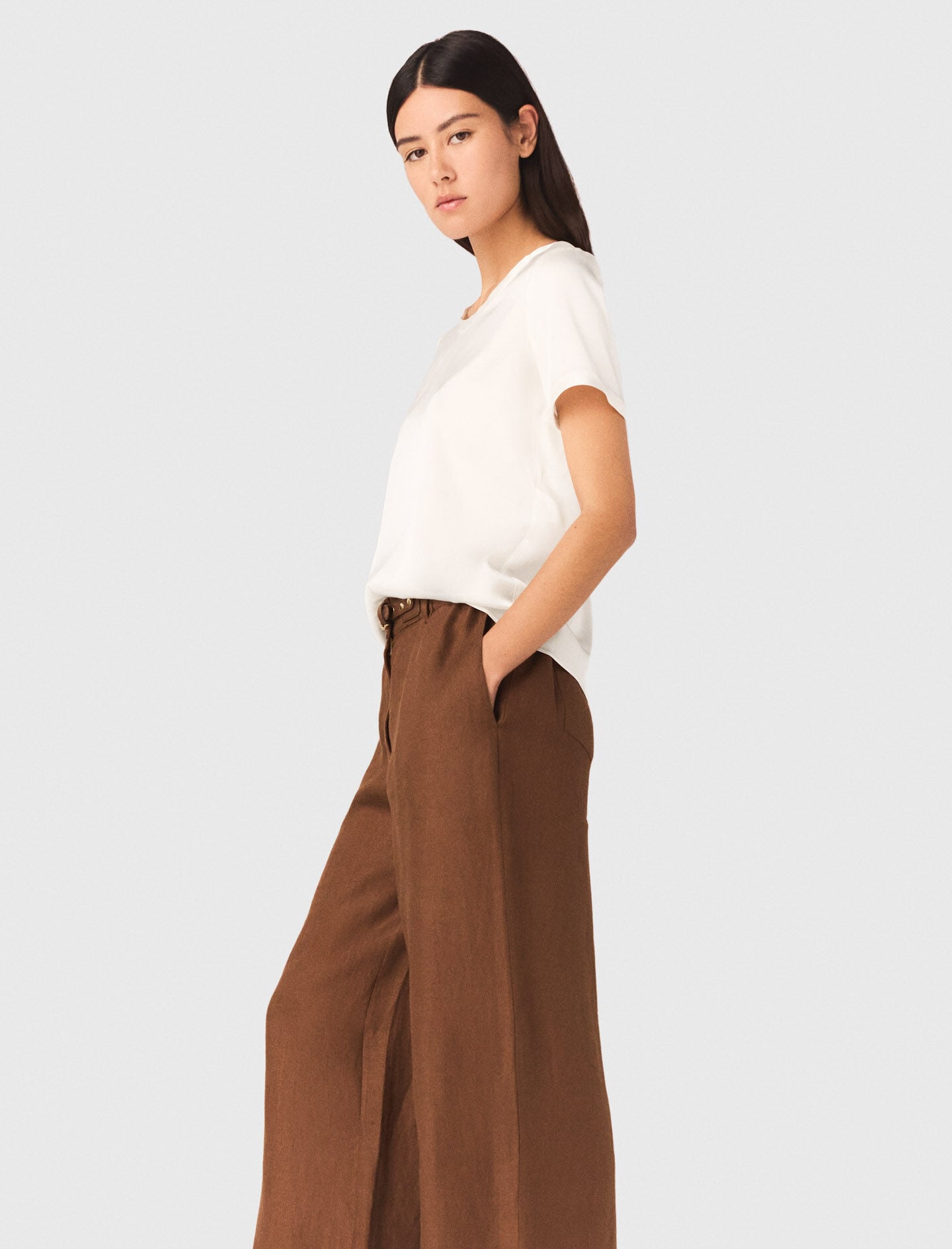 Maje Short-sleeved silk top