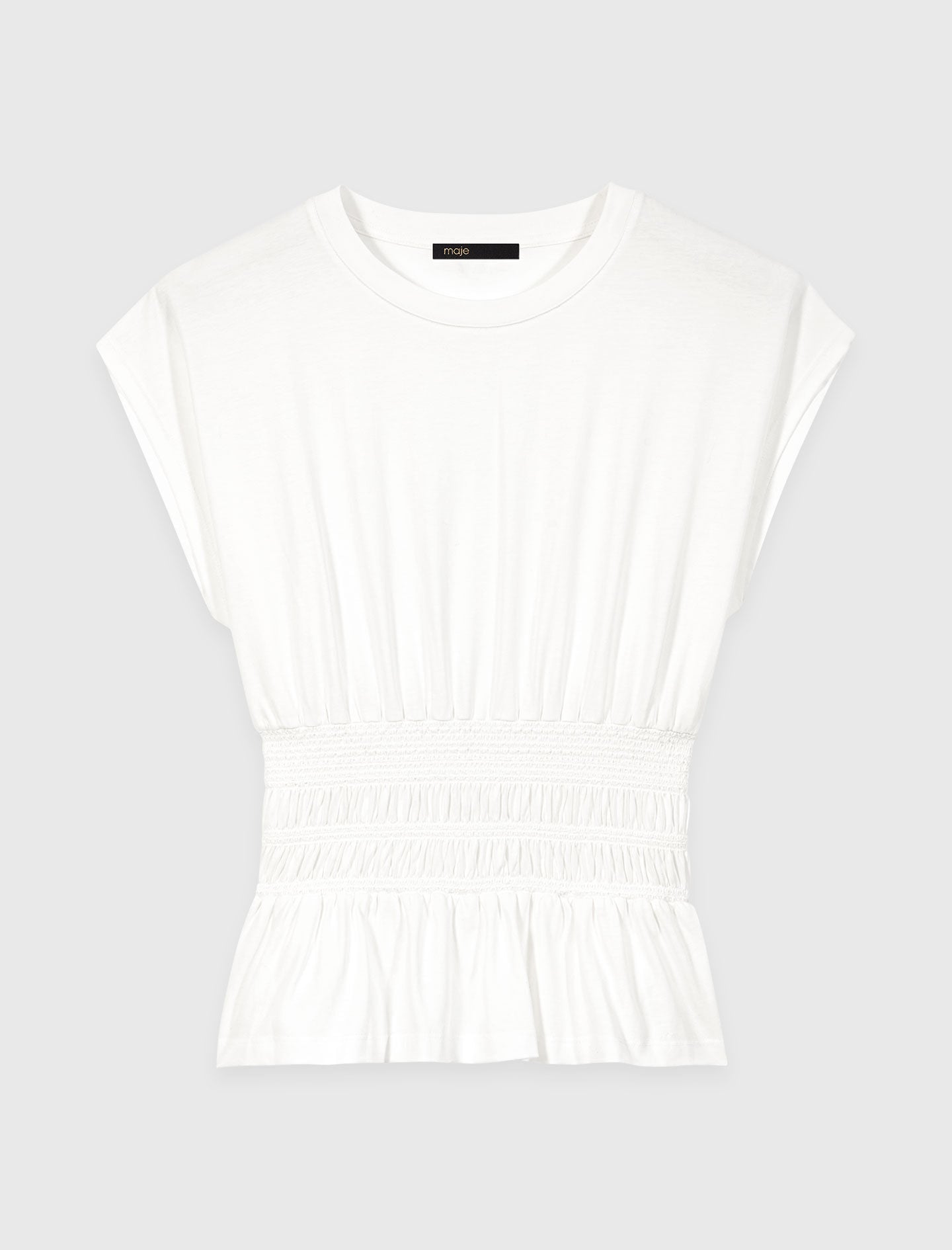 Maje Fitted pleated T-shirt