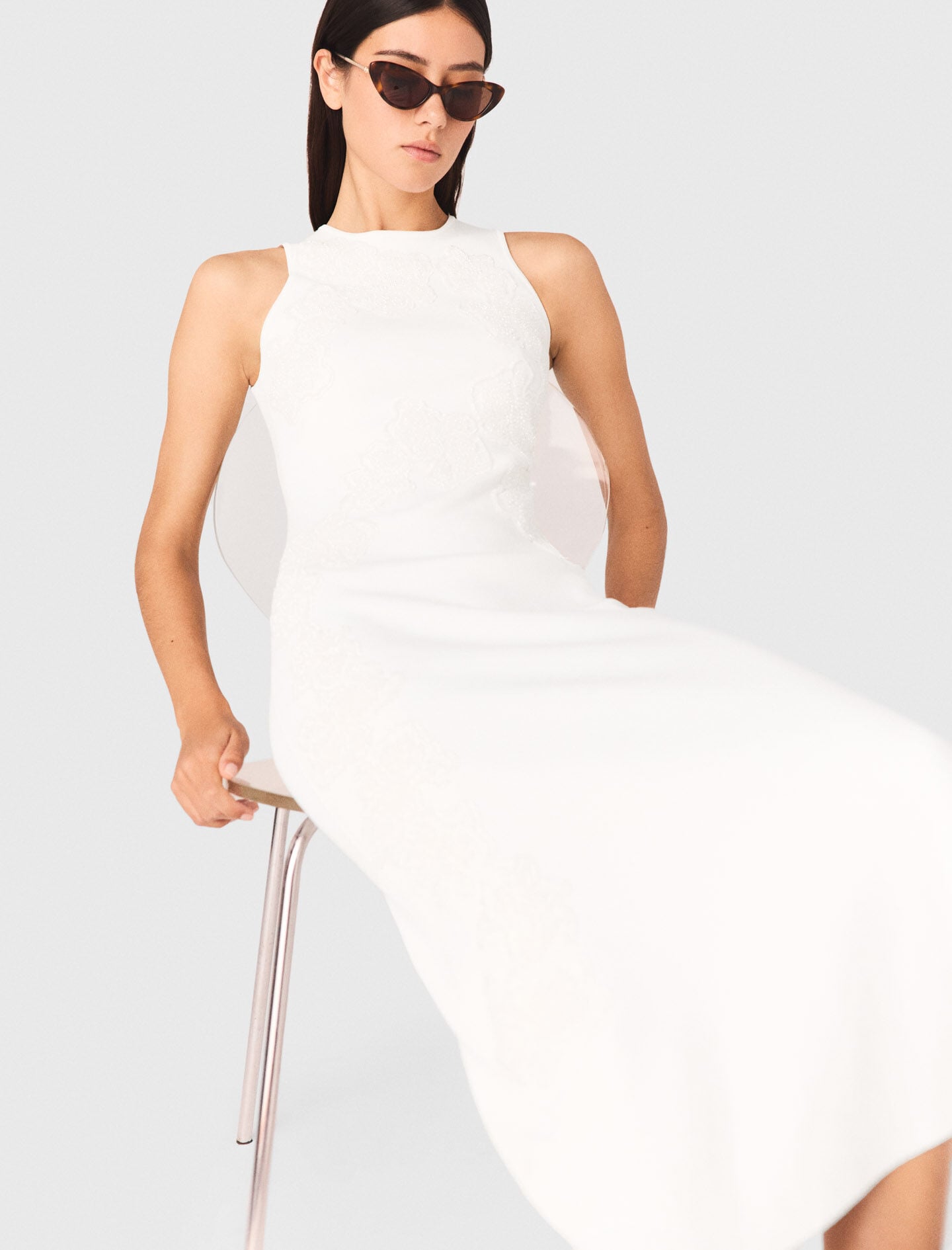 Maje Beaded embroidered floral dress