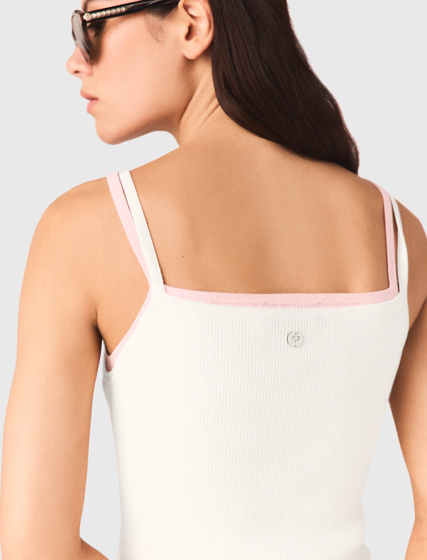 Maje High straight-neck top