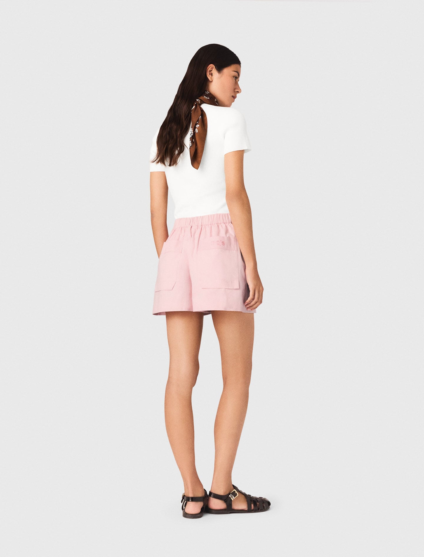 Maje Square-neck ribbed sweater