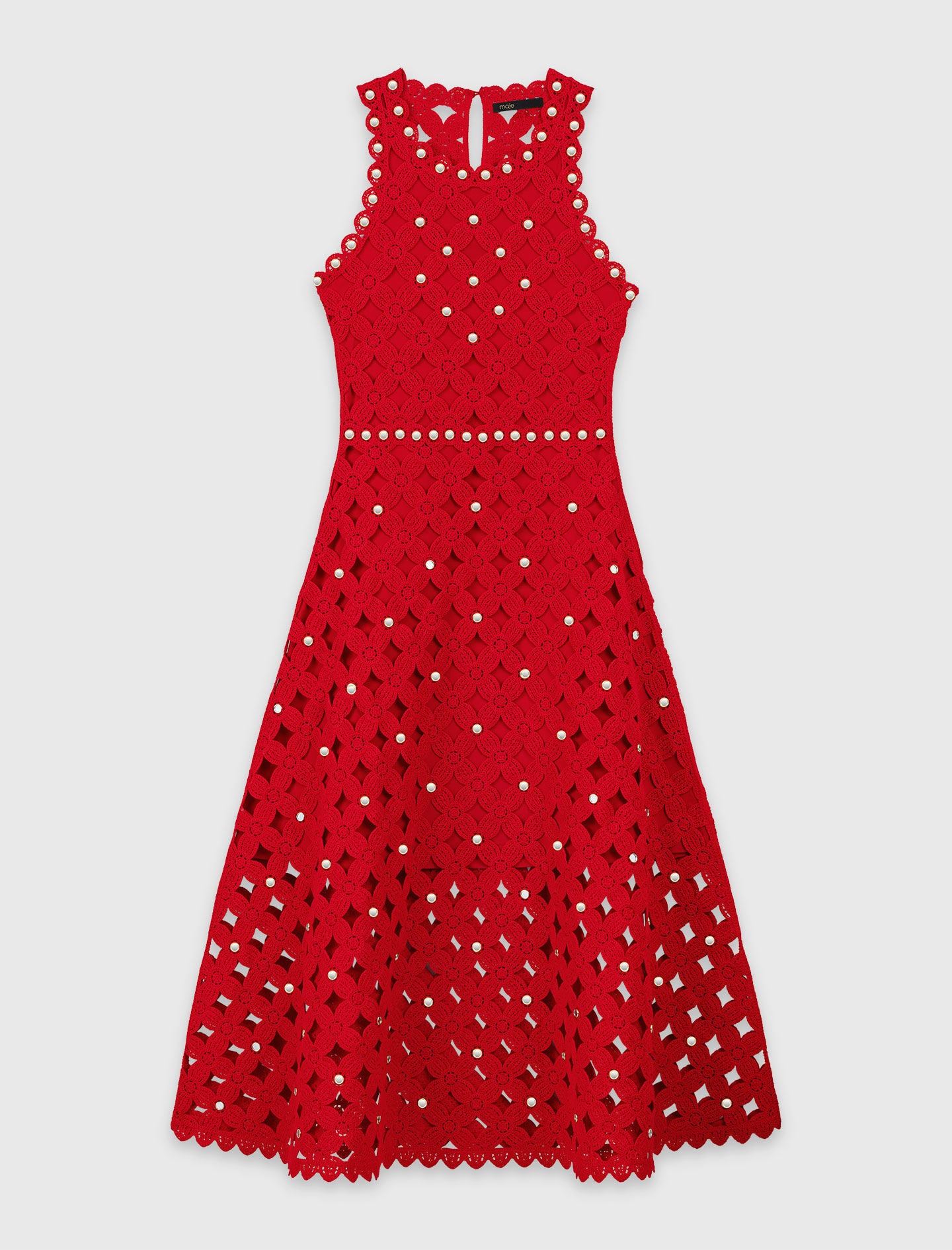 Maje Mirrored crochet dress