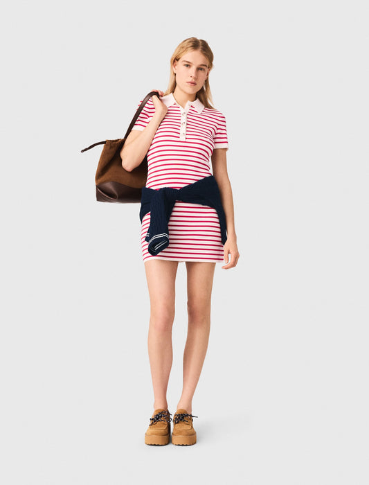 Maje Striped polo dress