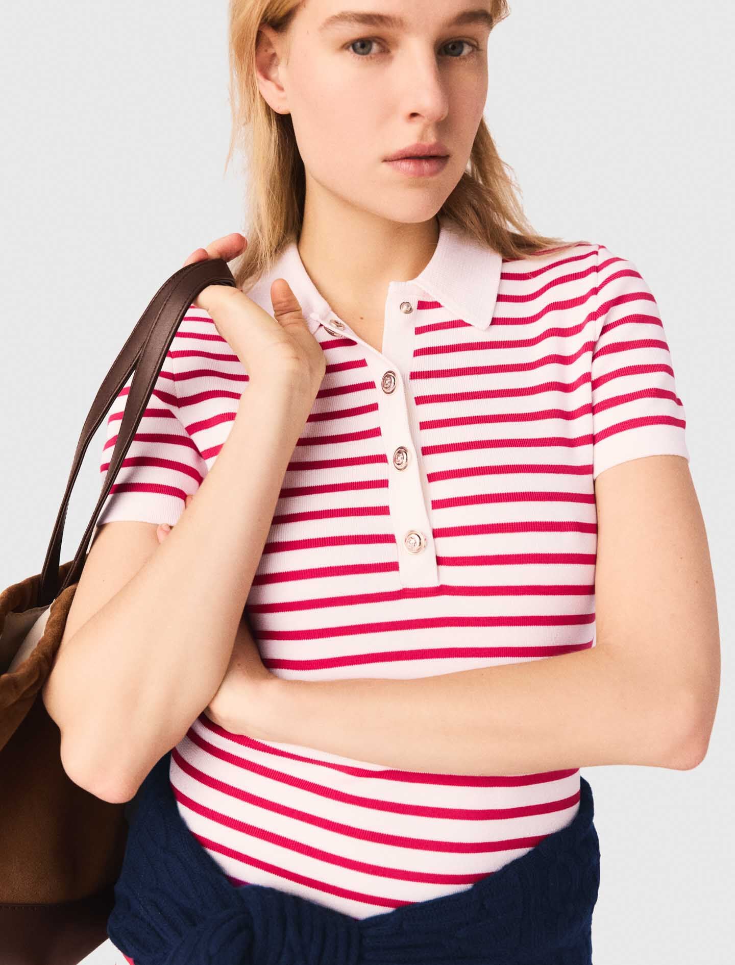 Maje Striped polo dress
