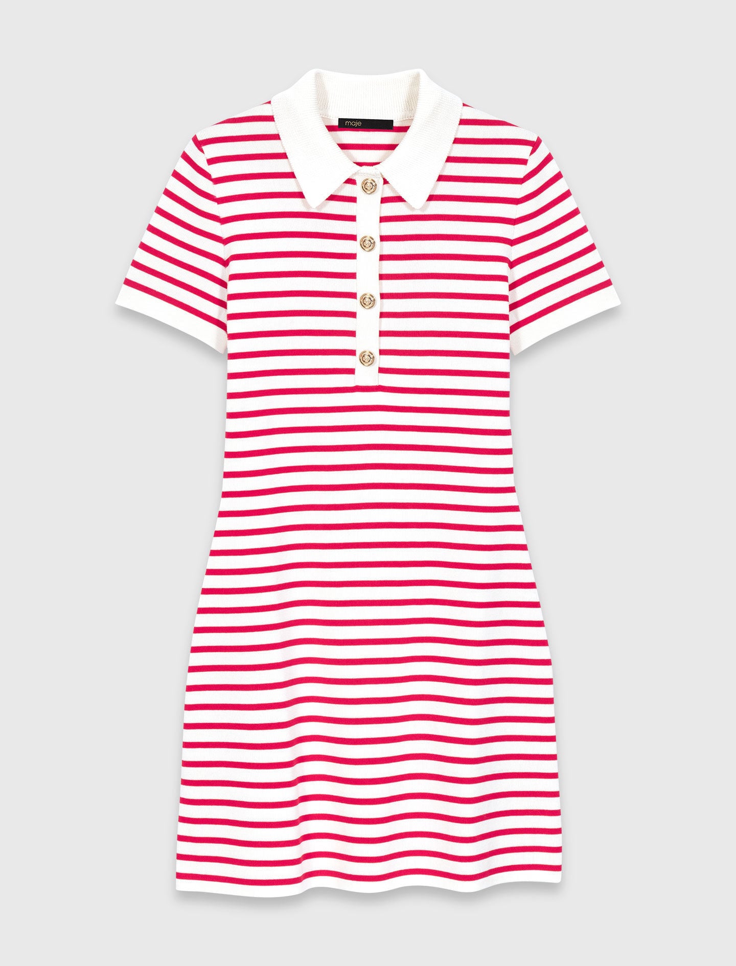 Maje Striped polo dress