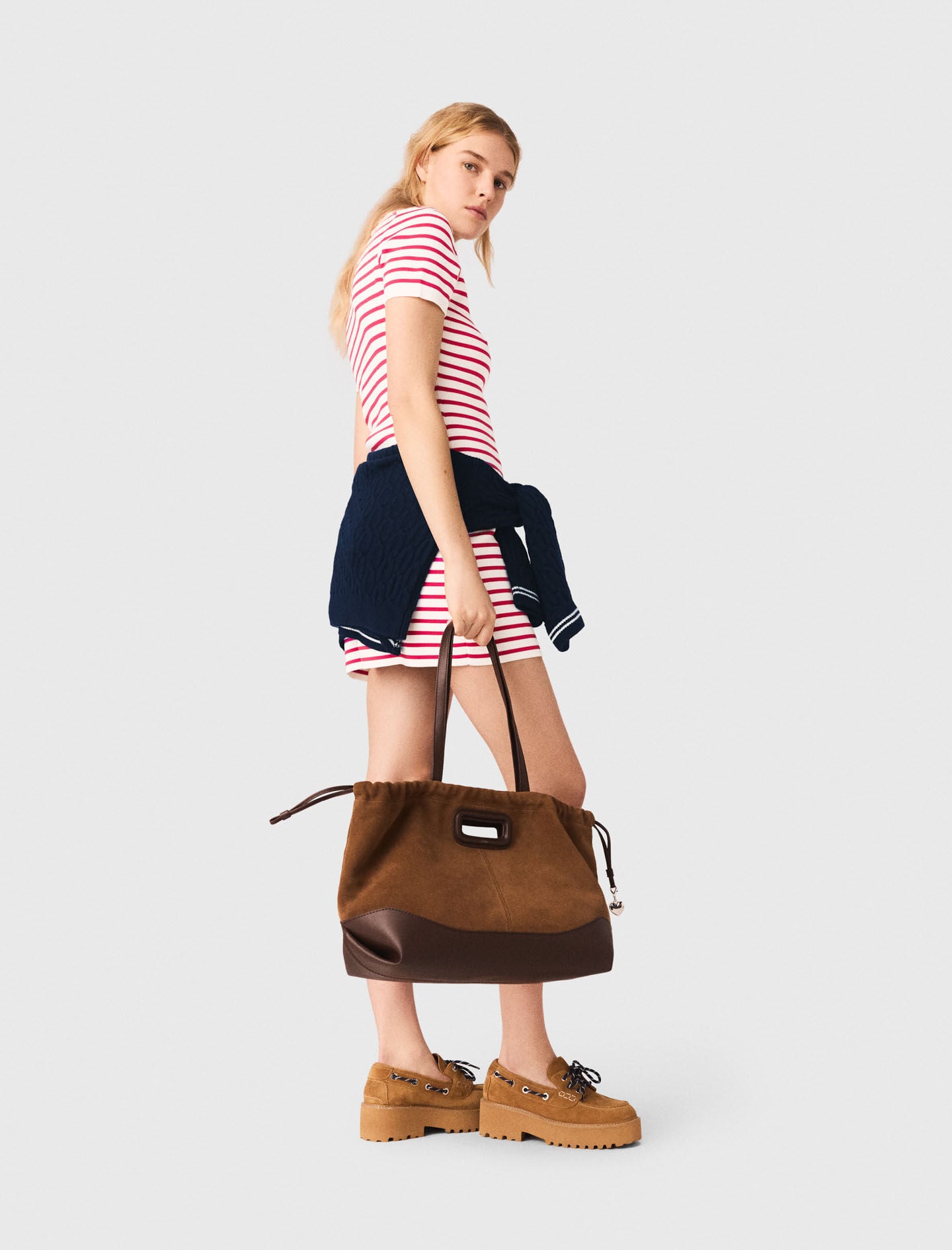 Maje Striped polo dress