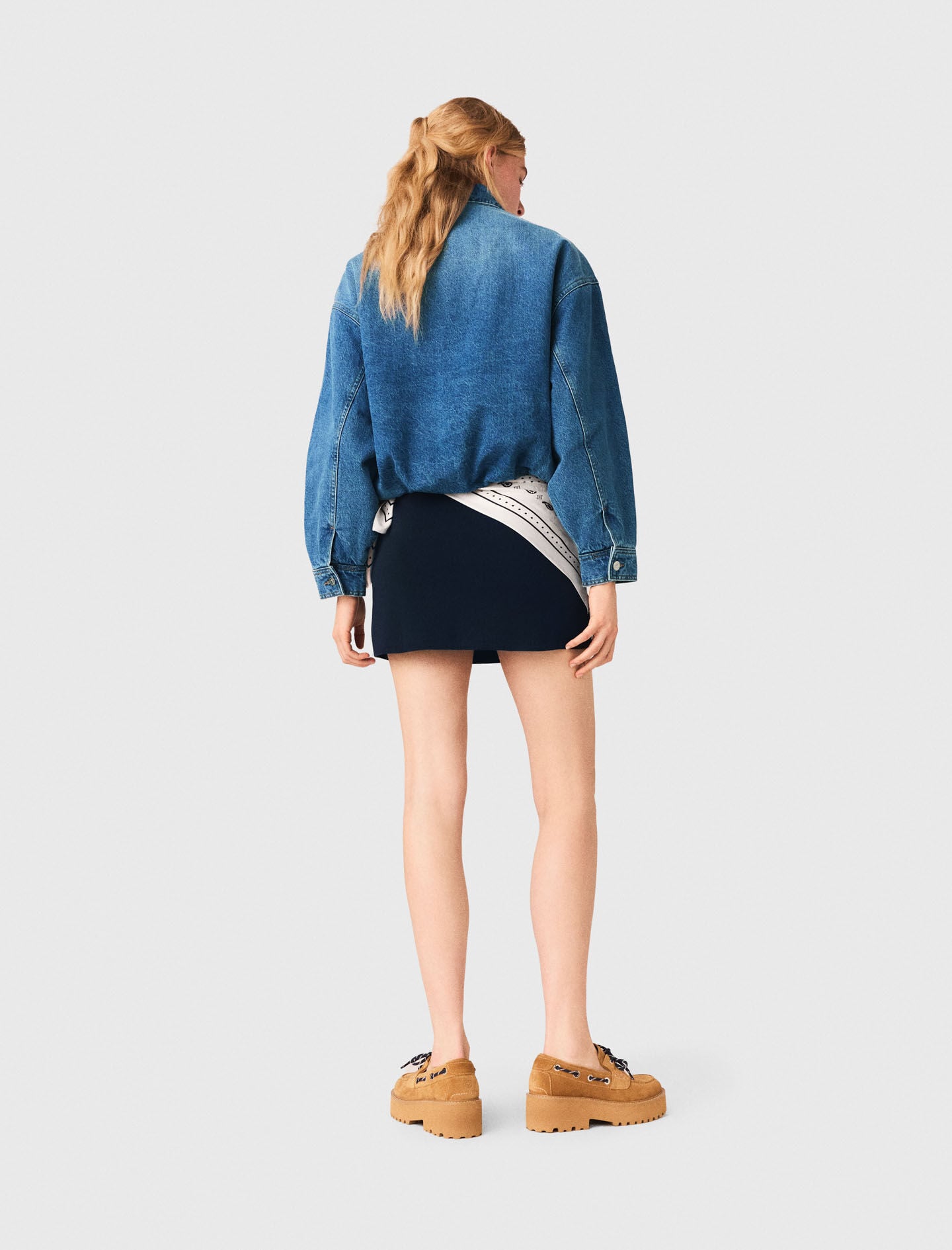 Maje Denim bomber jacket