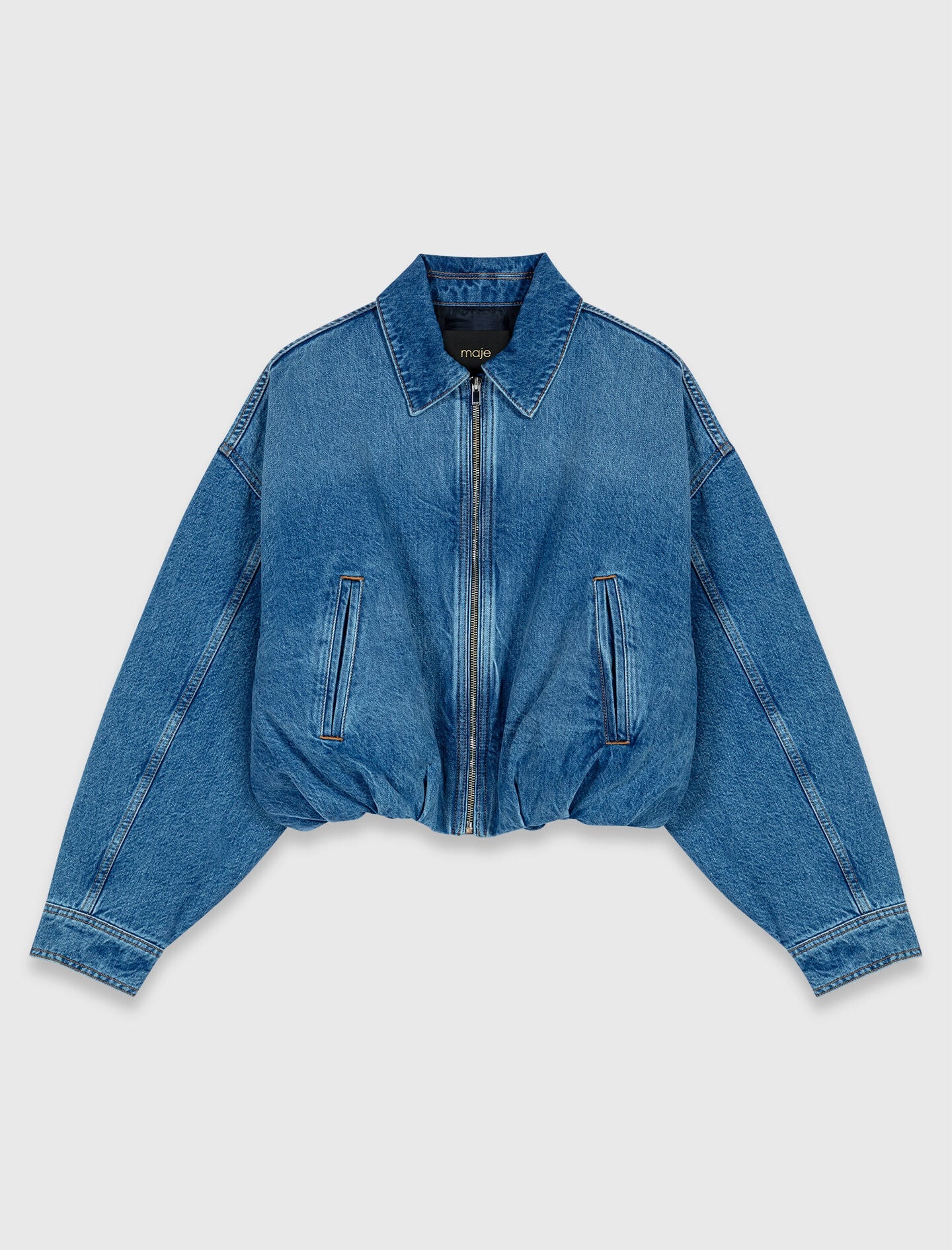 Maje Denim bomber jacket