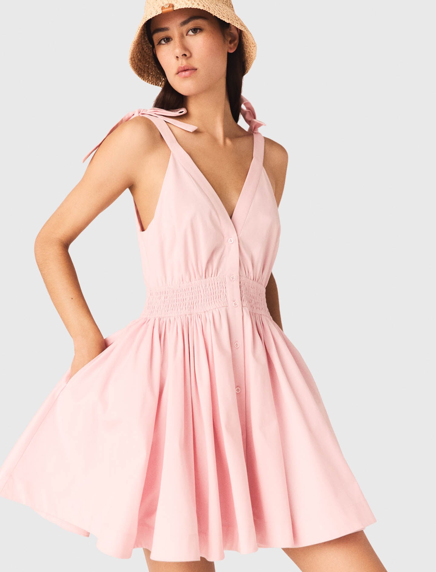 Maje Short flared cotton dress