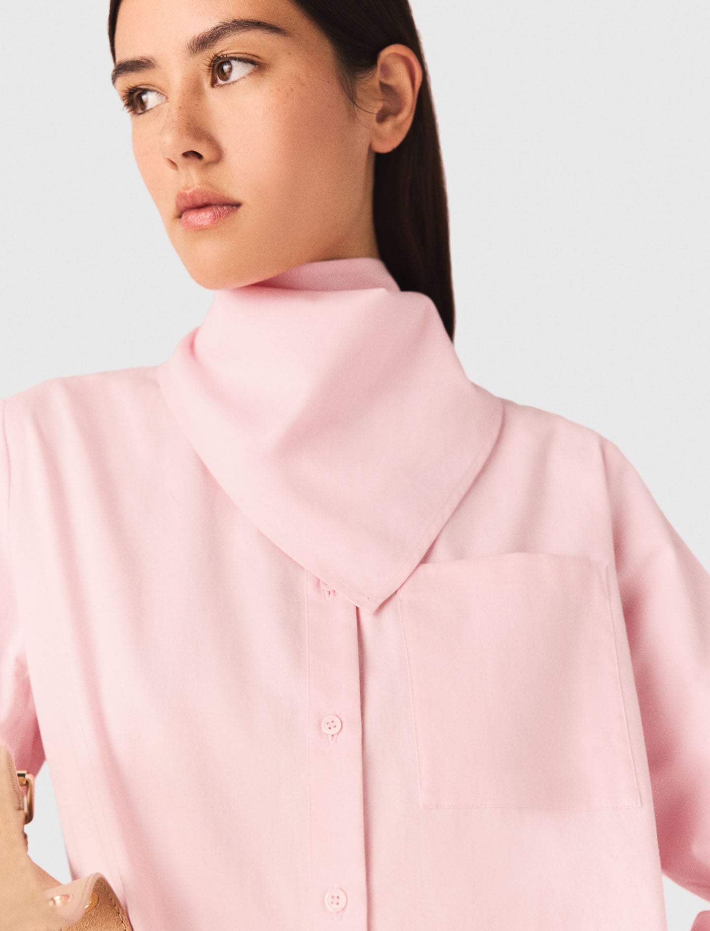Maje Shirt with removable scarf