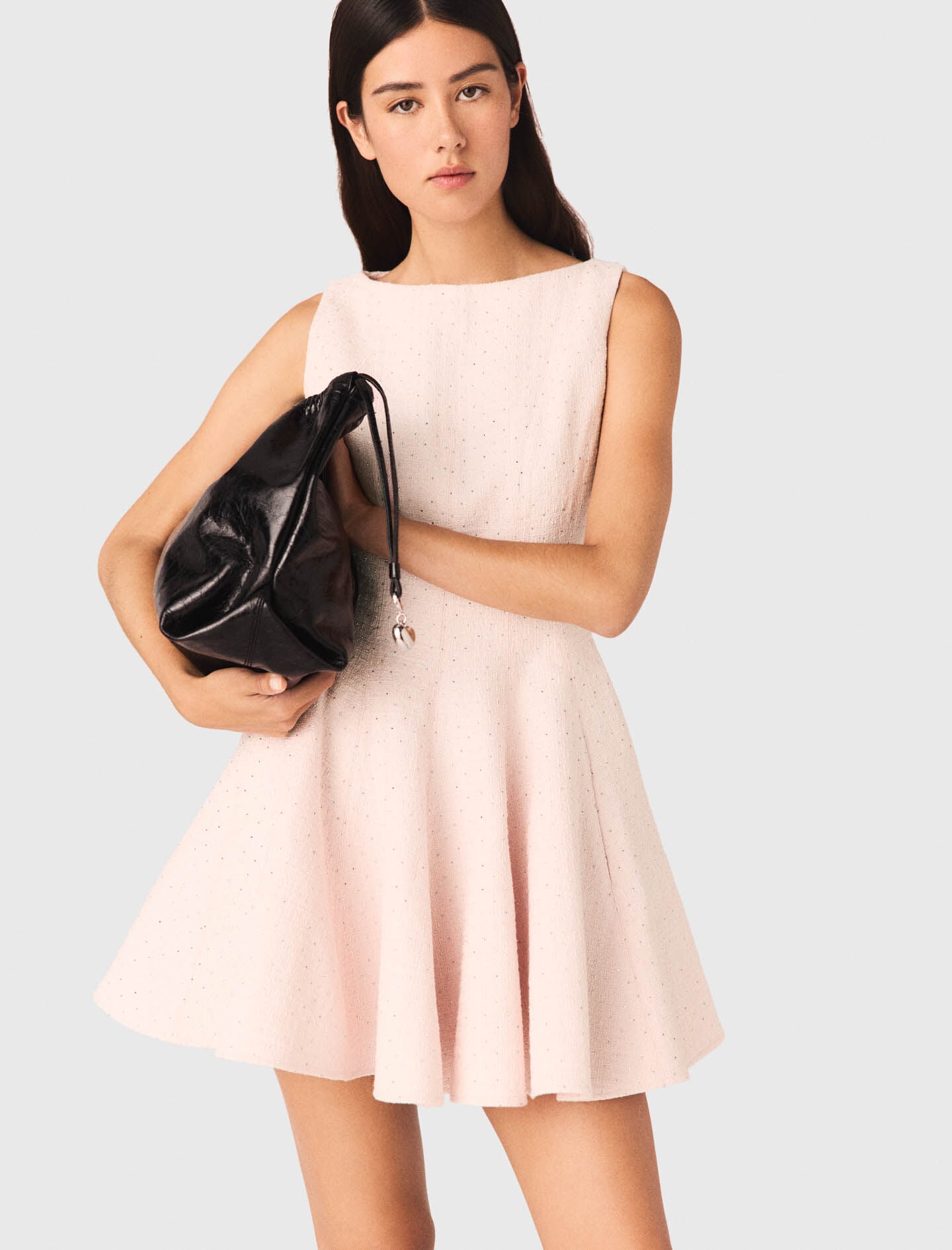 Maje Short flared tweed dress