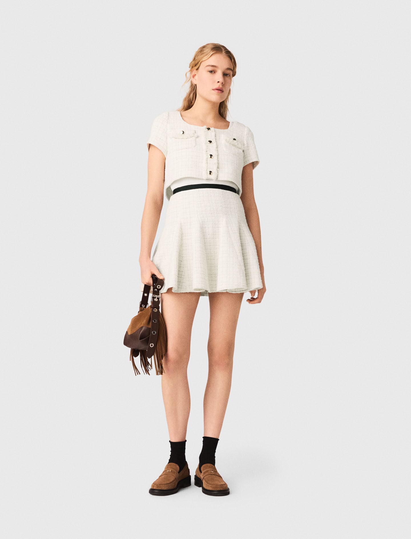 Maje 2-in-1 tweed dress